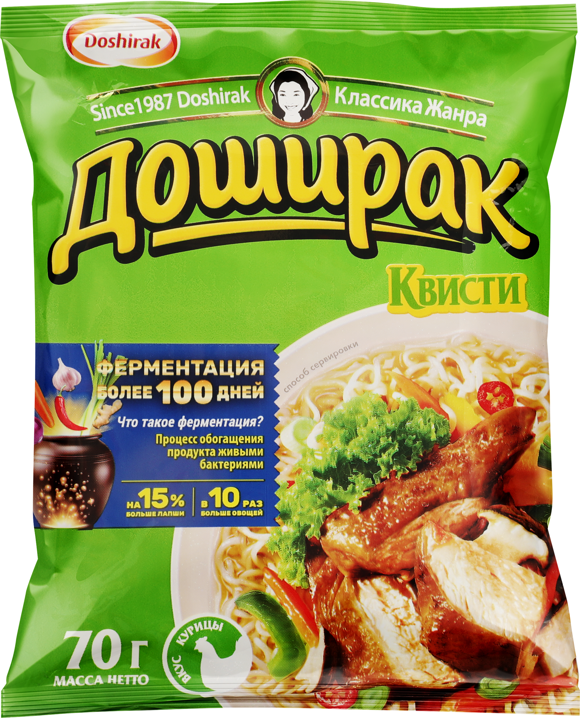 Изображение товара Лапша DOSHIRAK Квисти со вкусом курицы, 70г