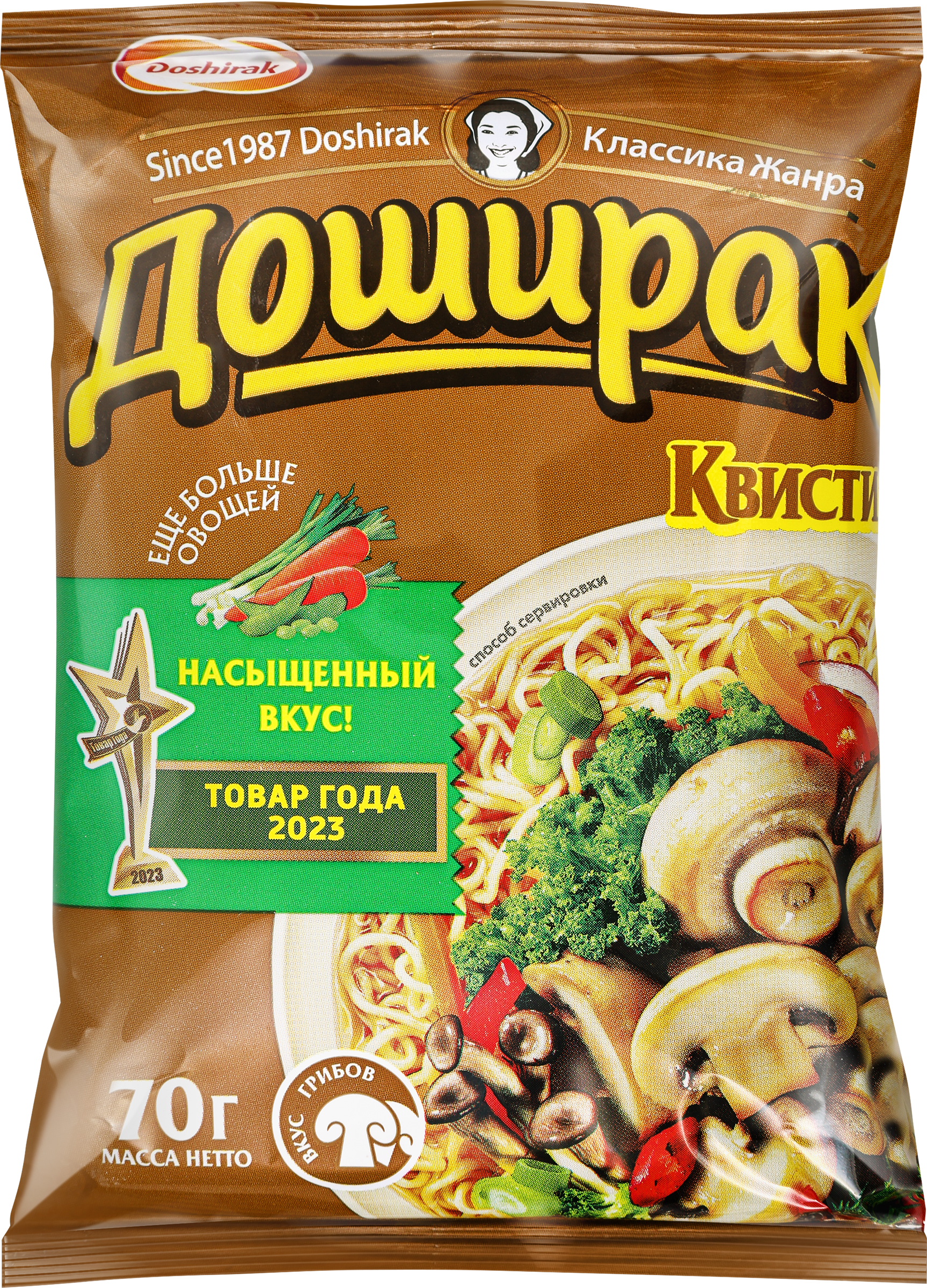 Изображение товара Лапша DOSHIRAK Квисти со вкусом грибов, 70г