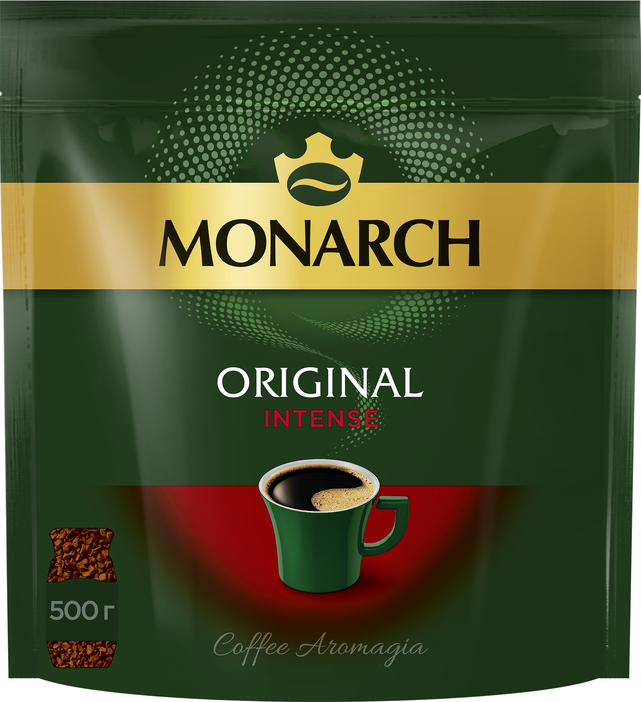 Изображение товара Кофе растворимый MONARCH Original intense натуральный 500г - насыщенный и ароматный напиток