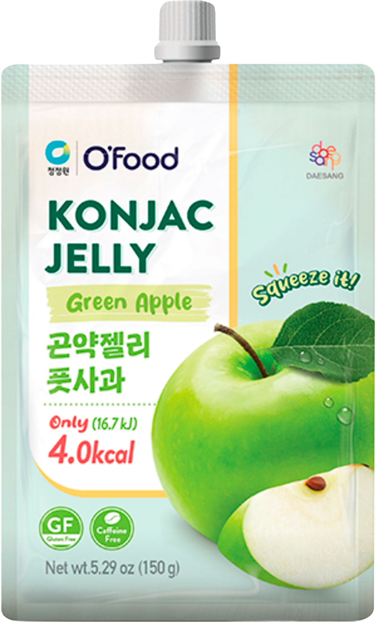 Изображение товара Желе из конняку DAESANG со вкусом зеленого яблока, 150г диетический десерт