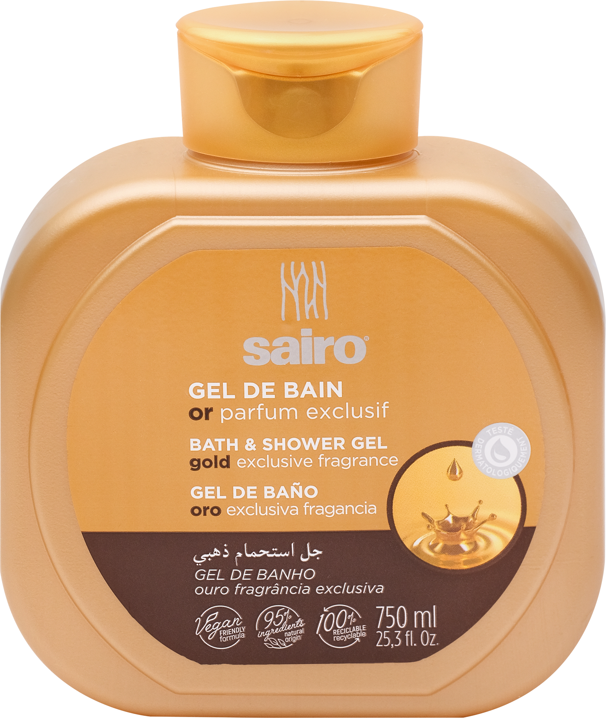 Изображение товара Гель для душа SAIRO Голд 750мл для деликатного очищения и расслабления