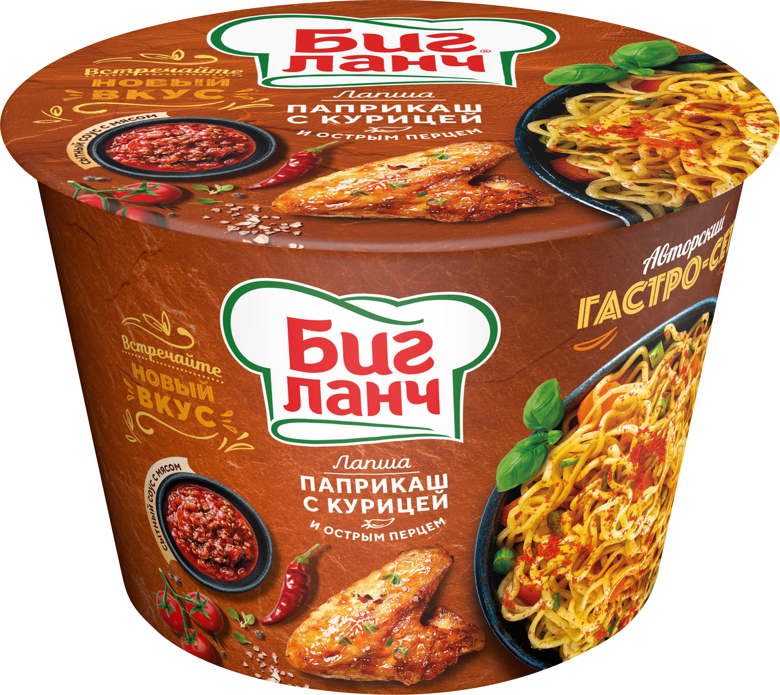 Изображение товара Лапша быстрого приготовления БИГ ЛАНЧ Паприкаш с курицей и острым перцем 90г