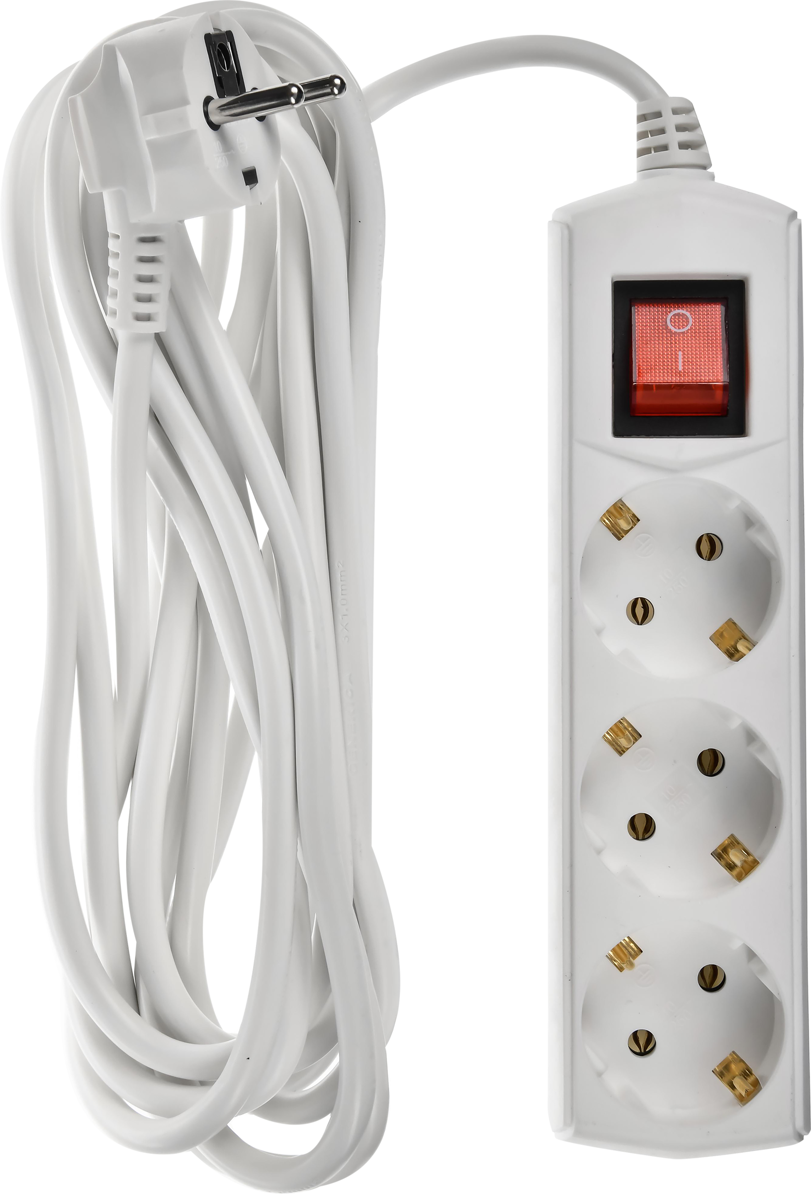 Изображение товара Удлинитель сетевой GENERICA У03В 3 розетки 3м 10А 250В