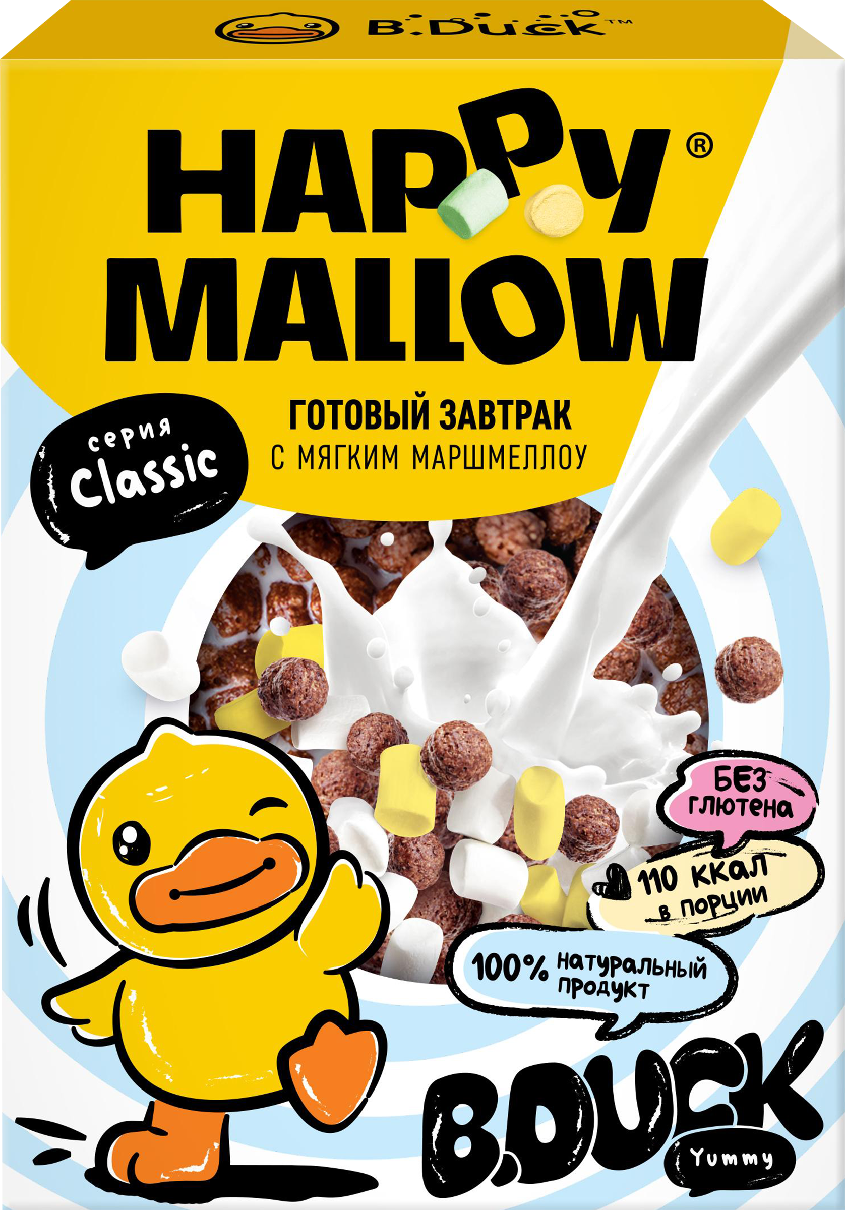 Изображение товара Готовый завтрак HAPPY MALLOW B.Duck с мягким маршмеллоу 240г