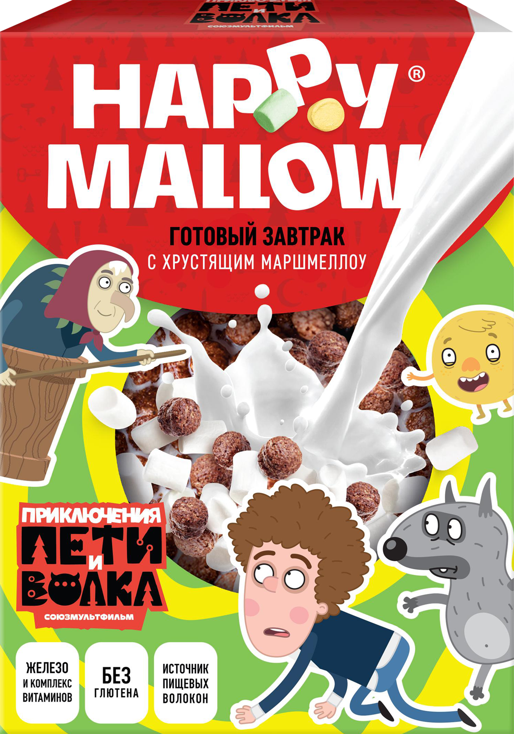 Изображение товара Готовый завтрак HAPPY MALLOW с хрустящим маршмеллоу 240г