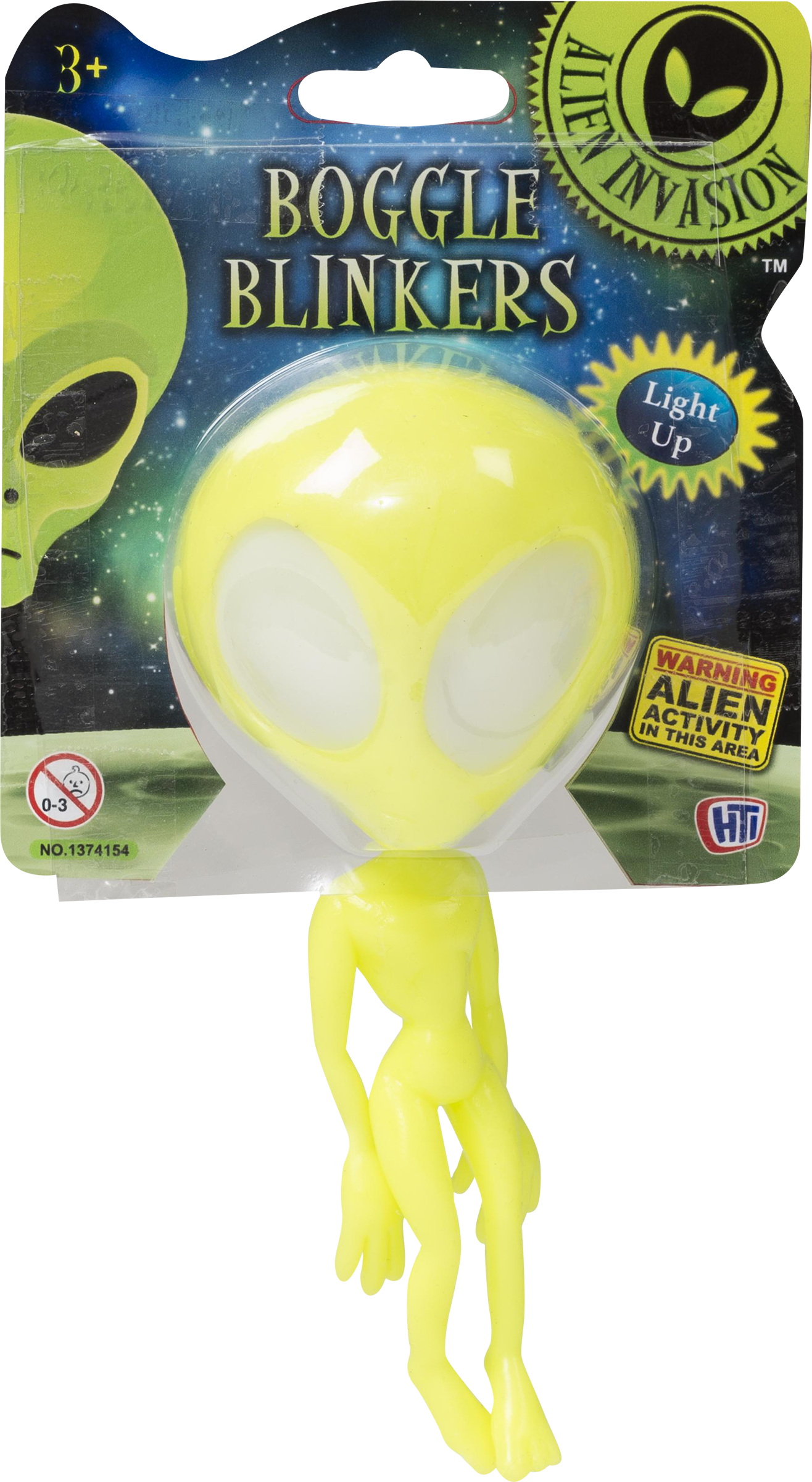 Изображение товара Игрушка-антистресс HTI Светящийся пришелец Арт 1374154 для снятия стресса и развлечения