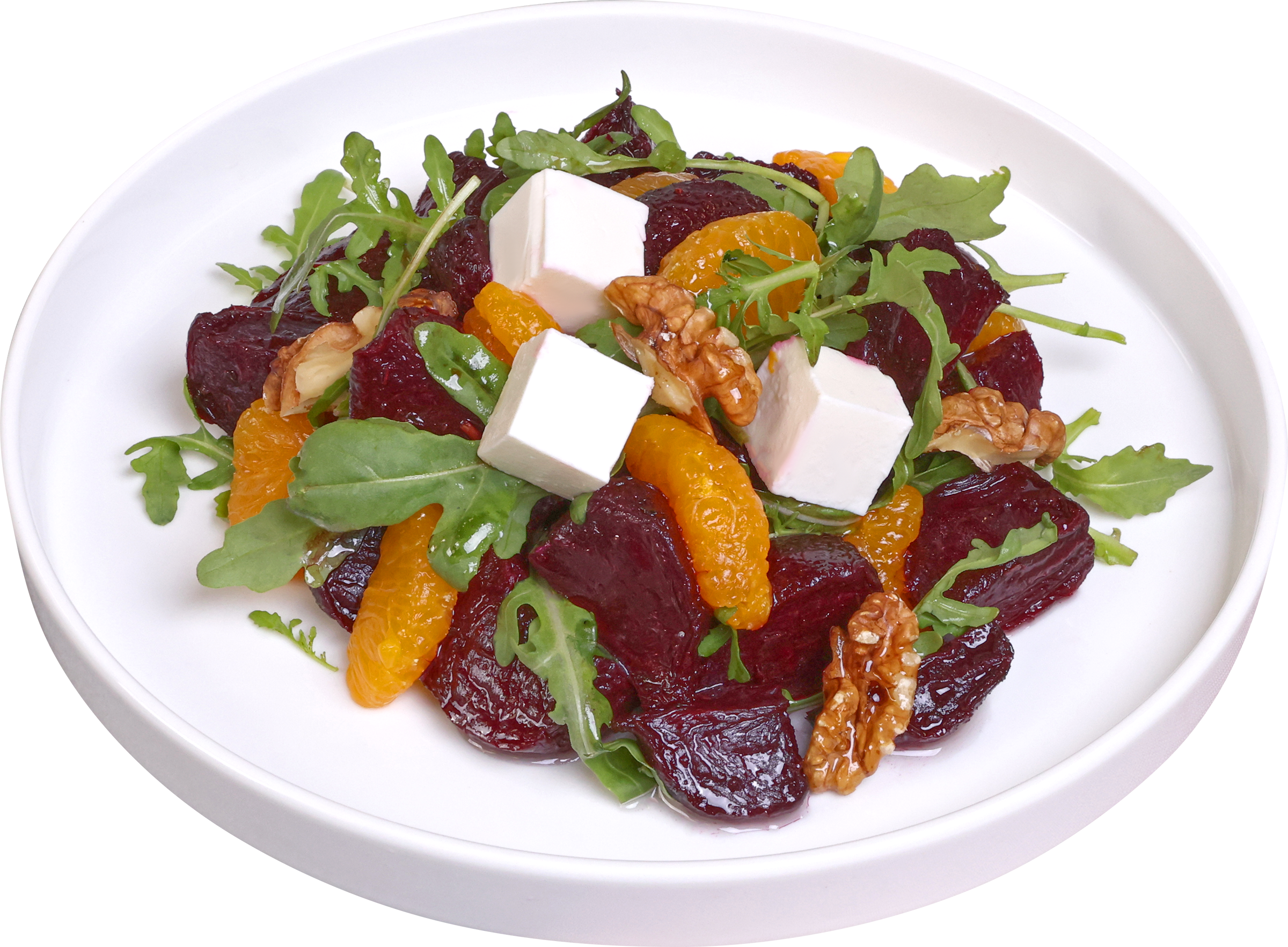 Изображение товара Салат с запеченной свеклой и мандаринами - удобный холодный перекус