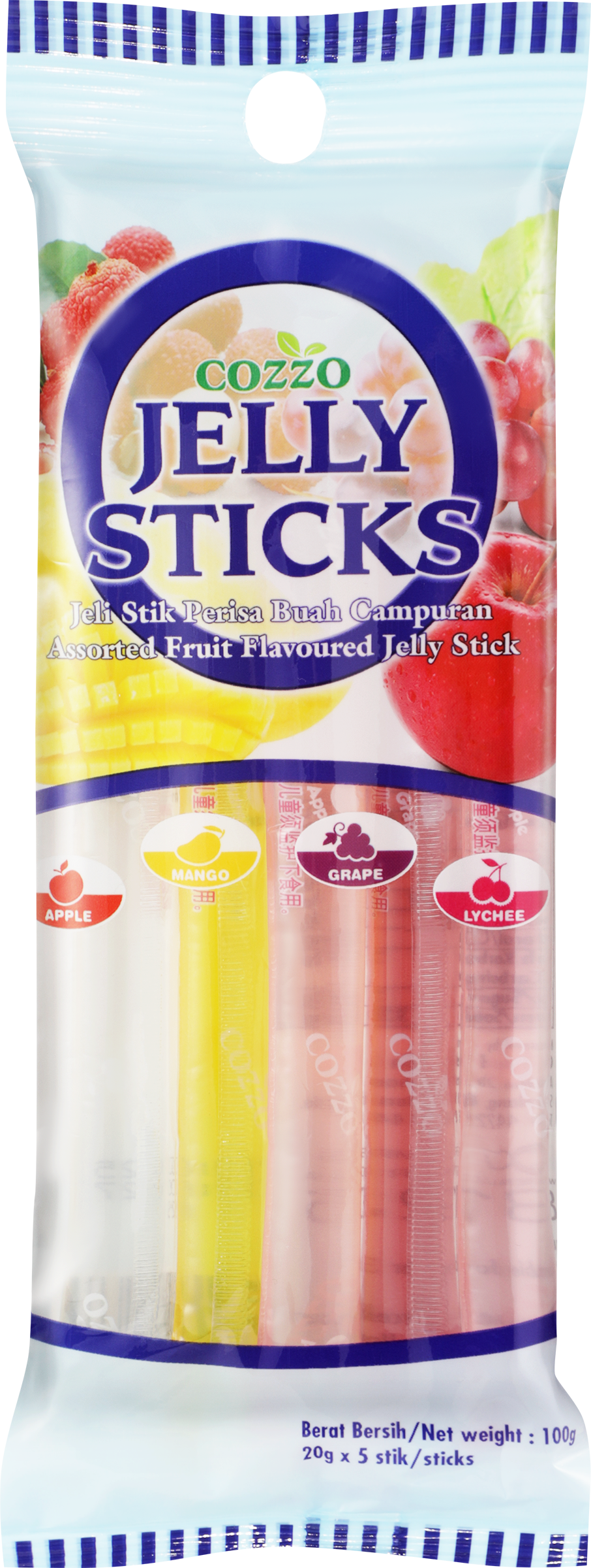 Изображение товара Палочки желейные COZZO Фруктовое ассорти, 100г