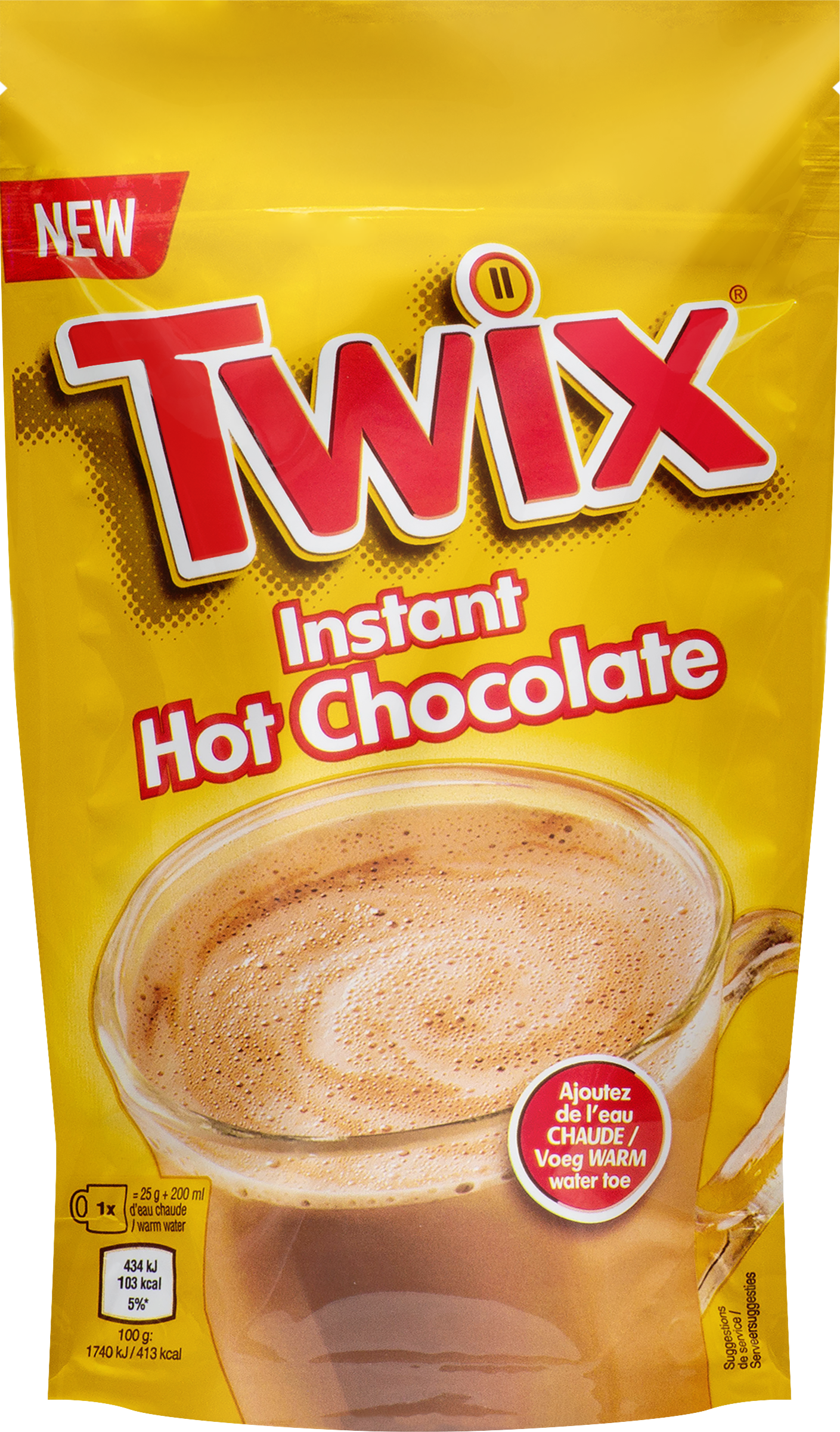 Изображение товара Горячий шоколад растворимый TWIX, 140г - вкусный напиток с насыщенным вкусом
