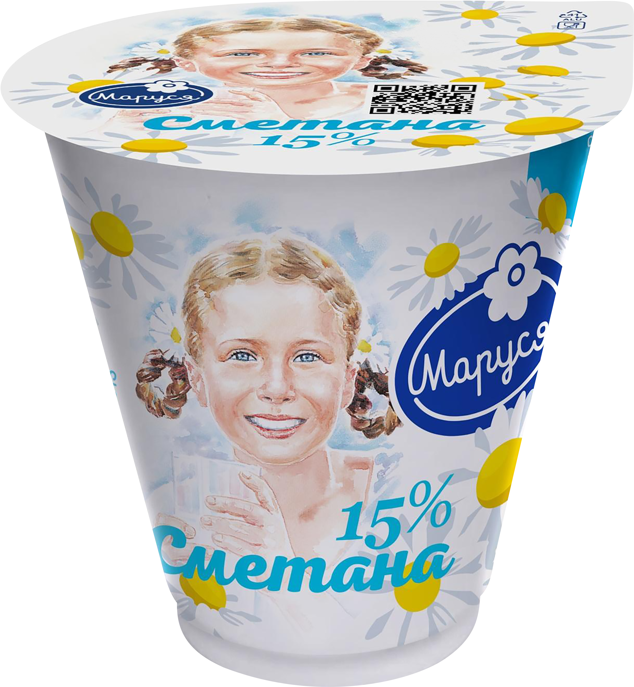 Изображение товара Сметана МАРУСЯ 15% 300г натуральный продукт Россия