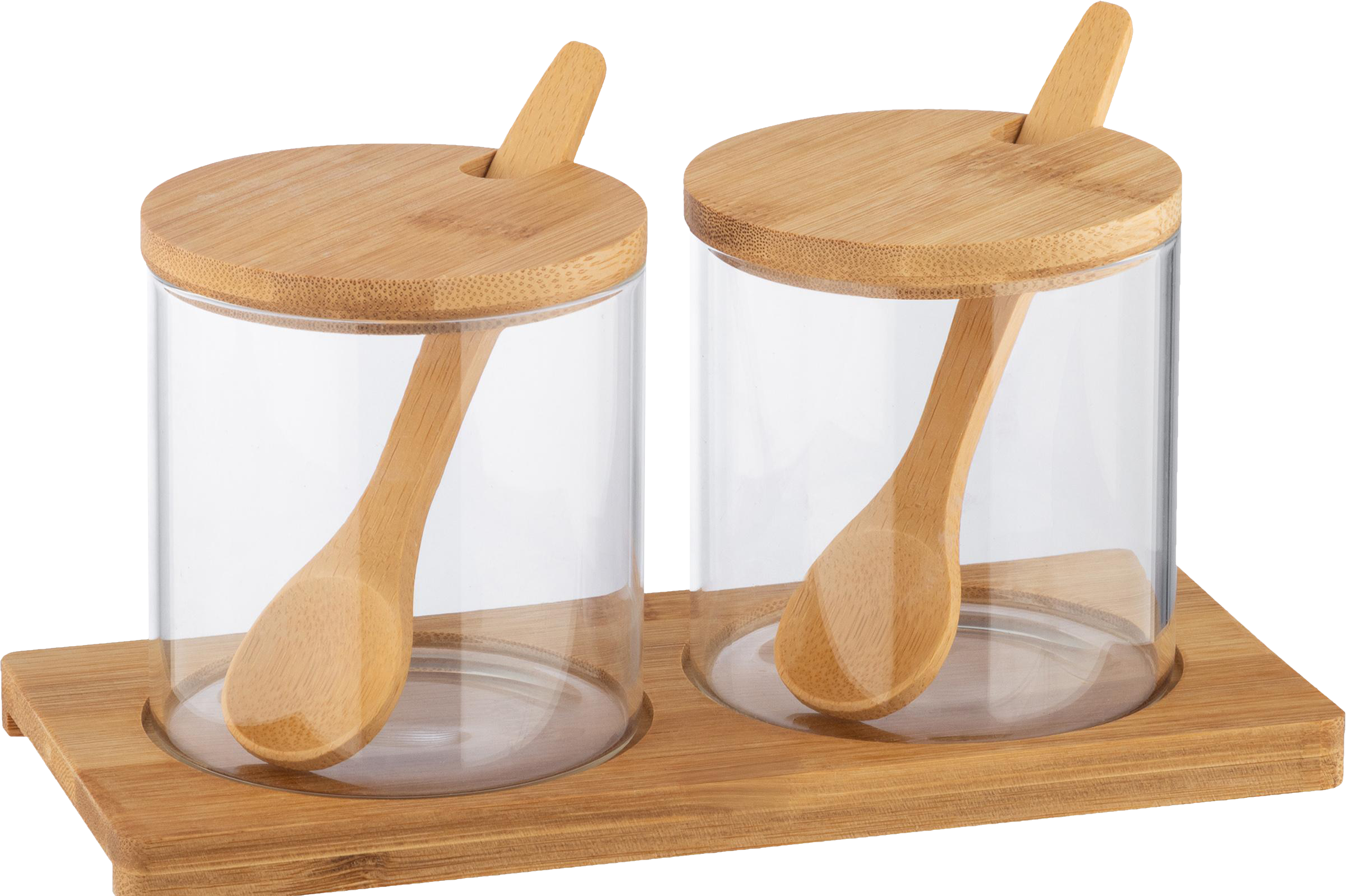 Изображение товара Набор банок для сыпучих продуктов MALLONY Bambu 2шт 300мл