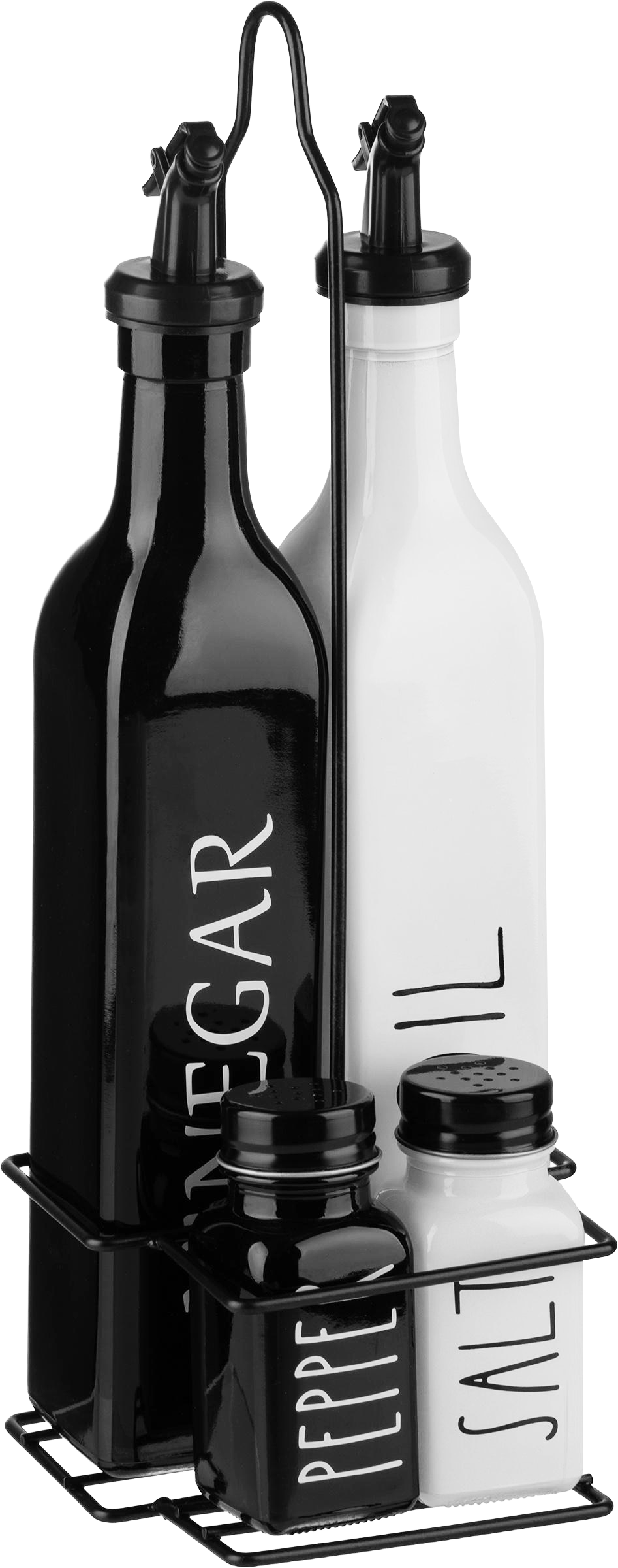 Изображение товара Набор для сервировки MALLONY Insalato 5 предметов бутылки для масла и емкости для специй