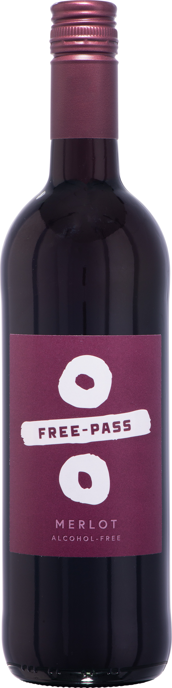 Изображение товара Вино безалкогольное FREE PASS Merlot красное полусладкое 0.75л
