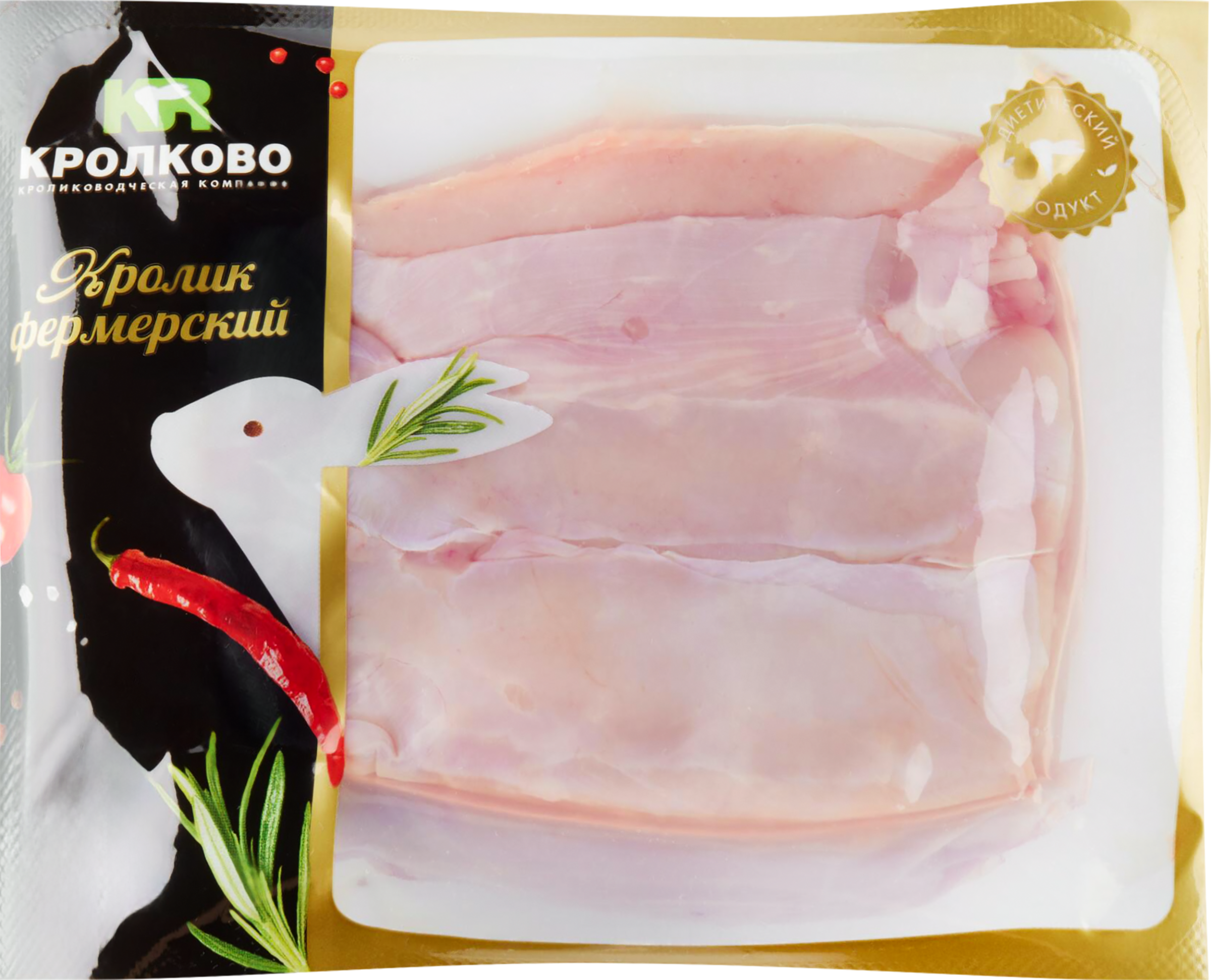 Изображение товара Филе тушки кролика КРОЛКОВО 500г вакуумная упаковка натуральный продукт