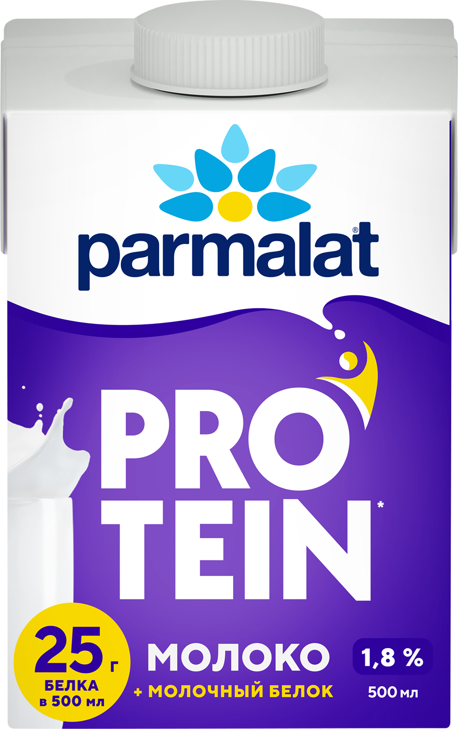 Изображение товара Молоко ультрапастеризованное PARMALAT Protein 1,8% 500мл Россия