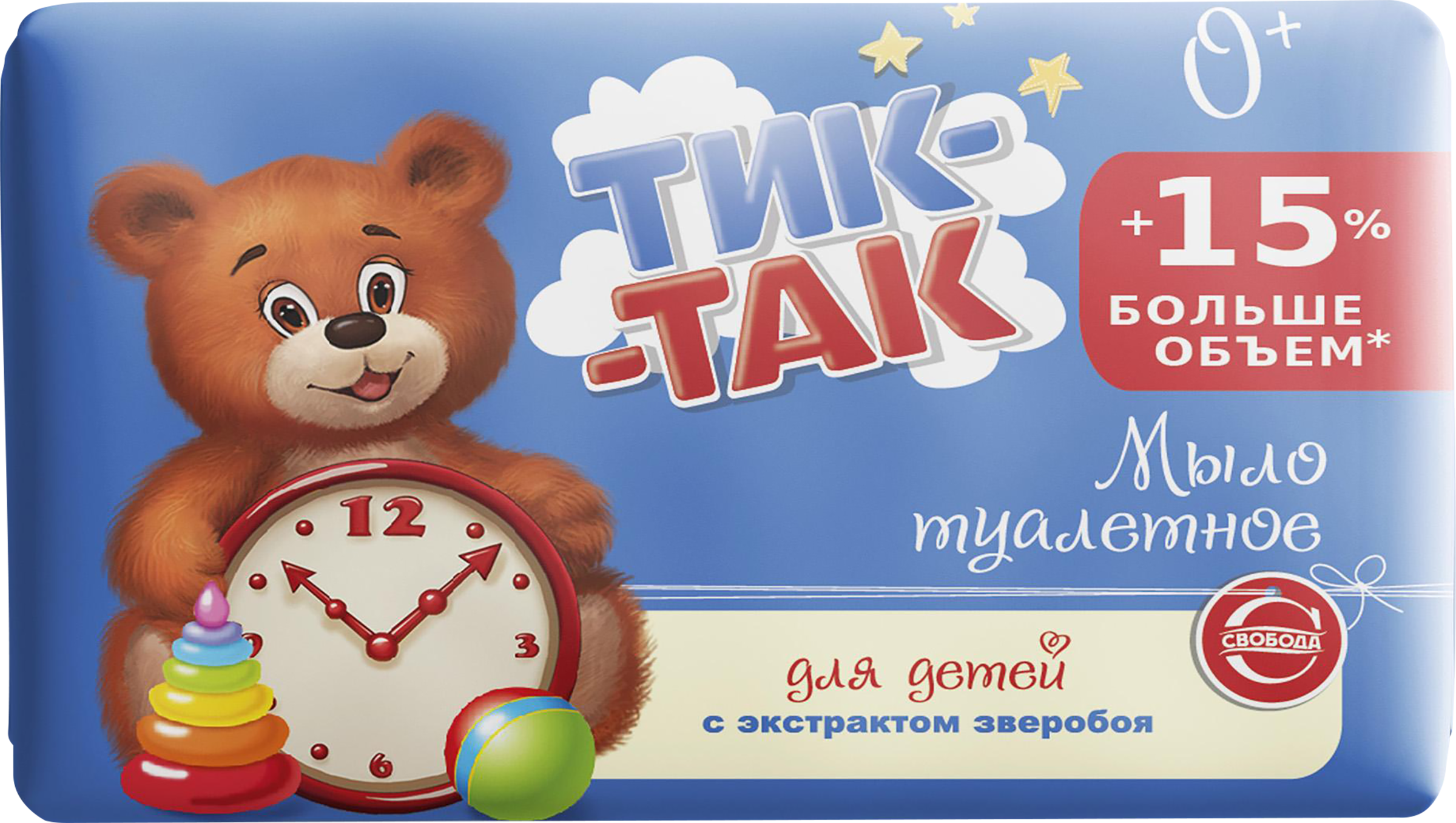 Изображение товара Мыло детское ТИК-ТАК с экстрактом зверобоя 0+ для чувствительной кожи 0,175л