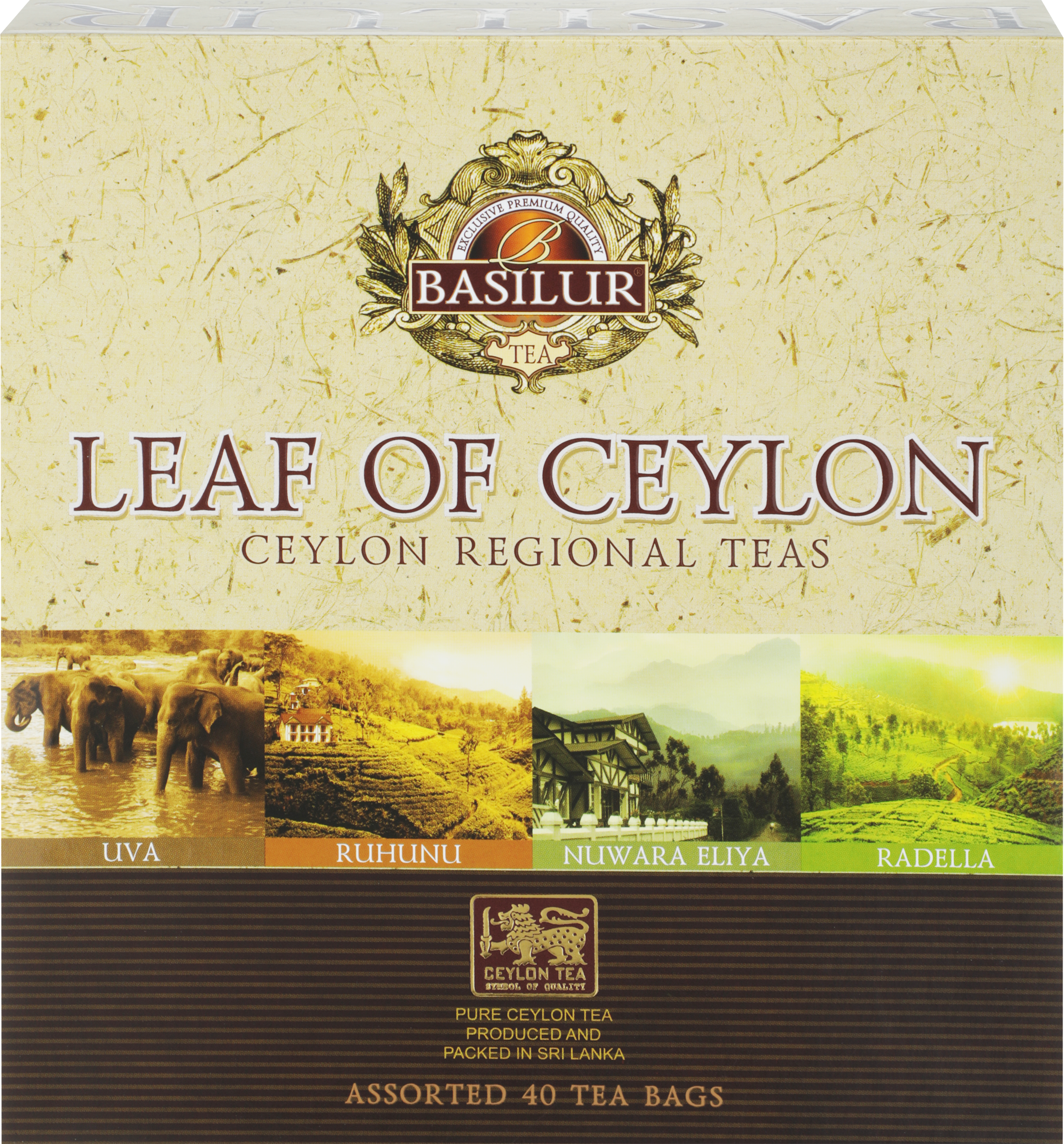 Изображение товара Чай черный BASILUR Лист Цейлона Ассорти, 40пак