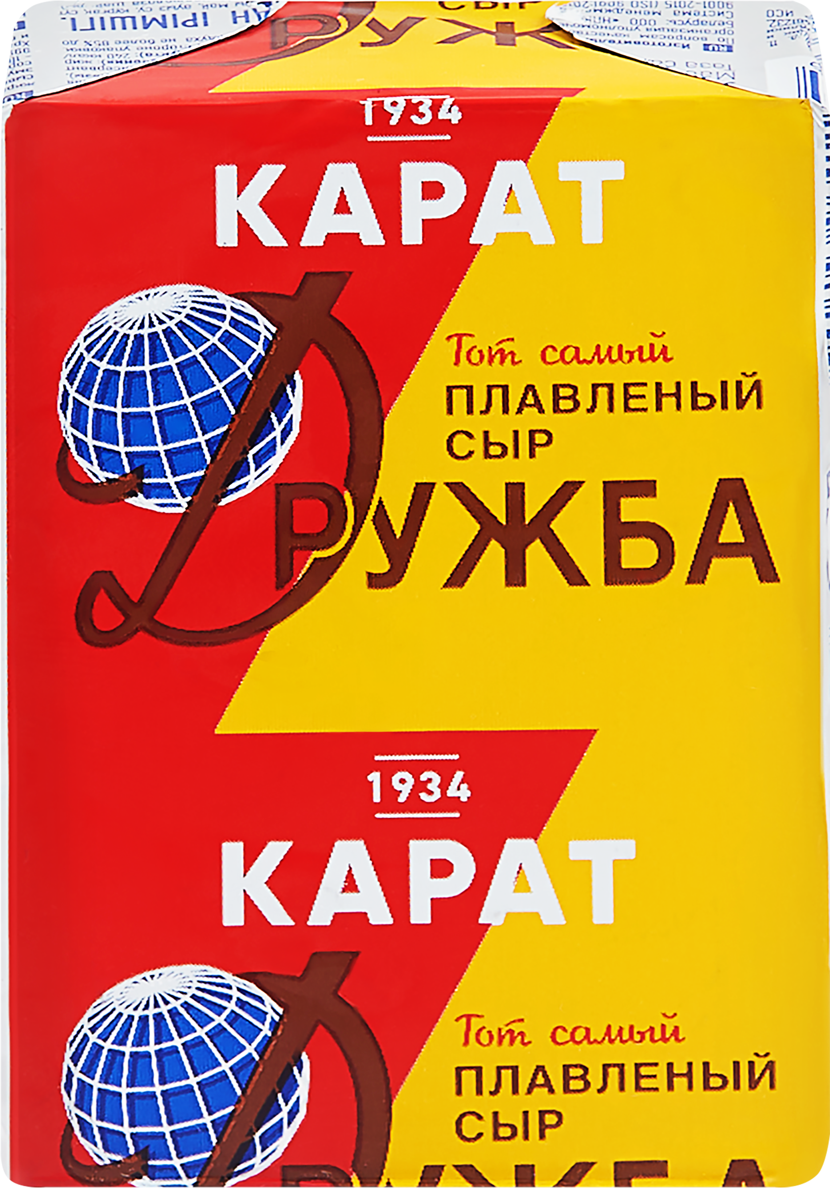 Изображение товара Сыр плавленый КАРАТ Дружба 45%, без змж, 90г