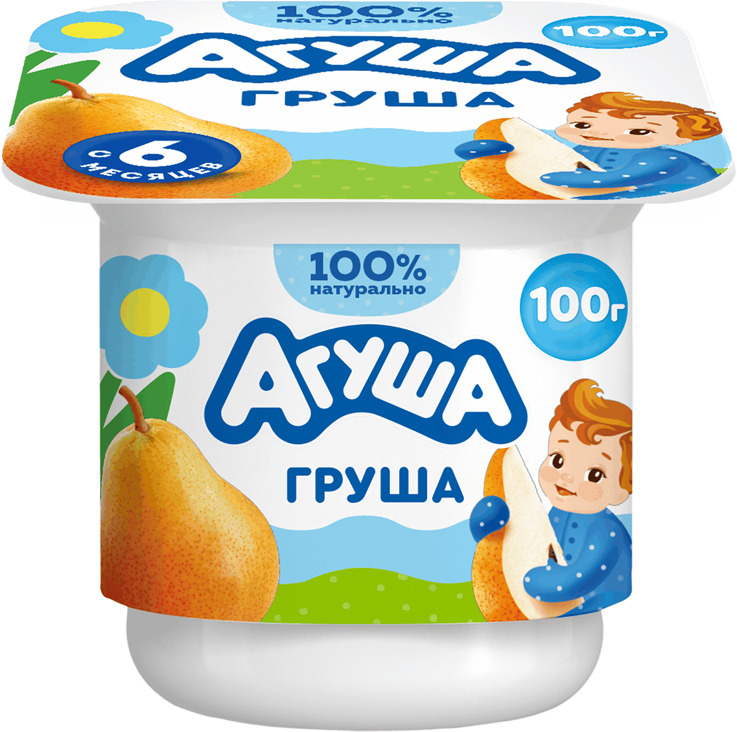 Изображение товара Творог детский АГУША Груша фруктовый 3,9%, с 6 месяцев, без змж, 100г