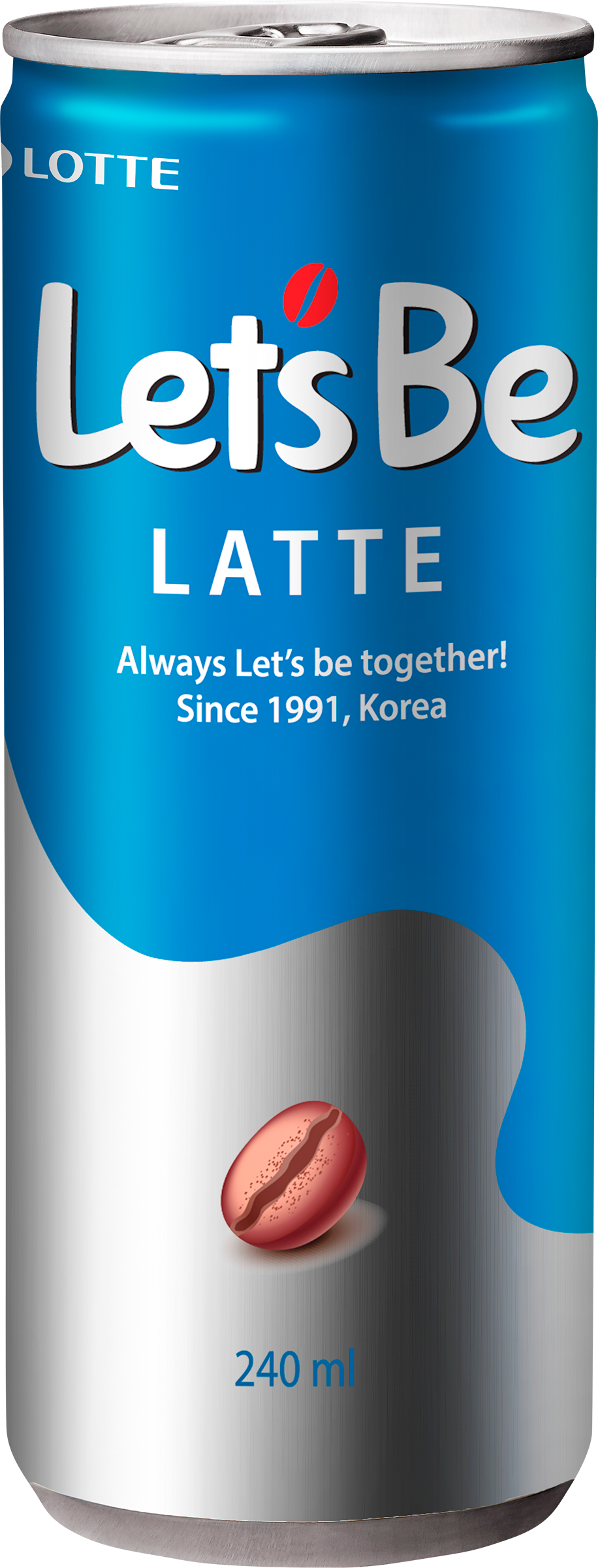 Изображение товара Кофейный напиток LOTTE Let's Be Latte 0.24л железная банка холодный кофе