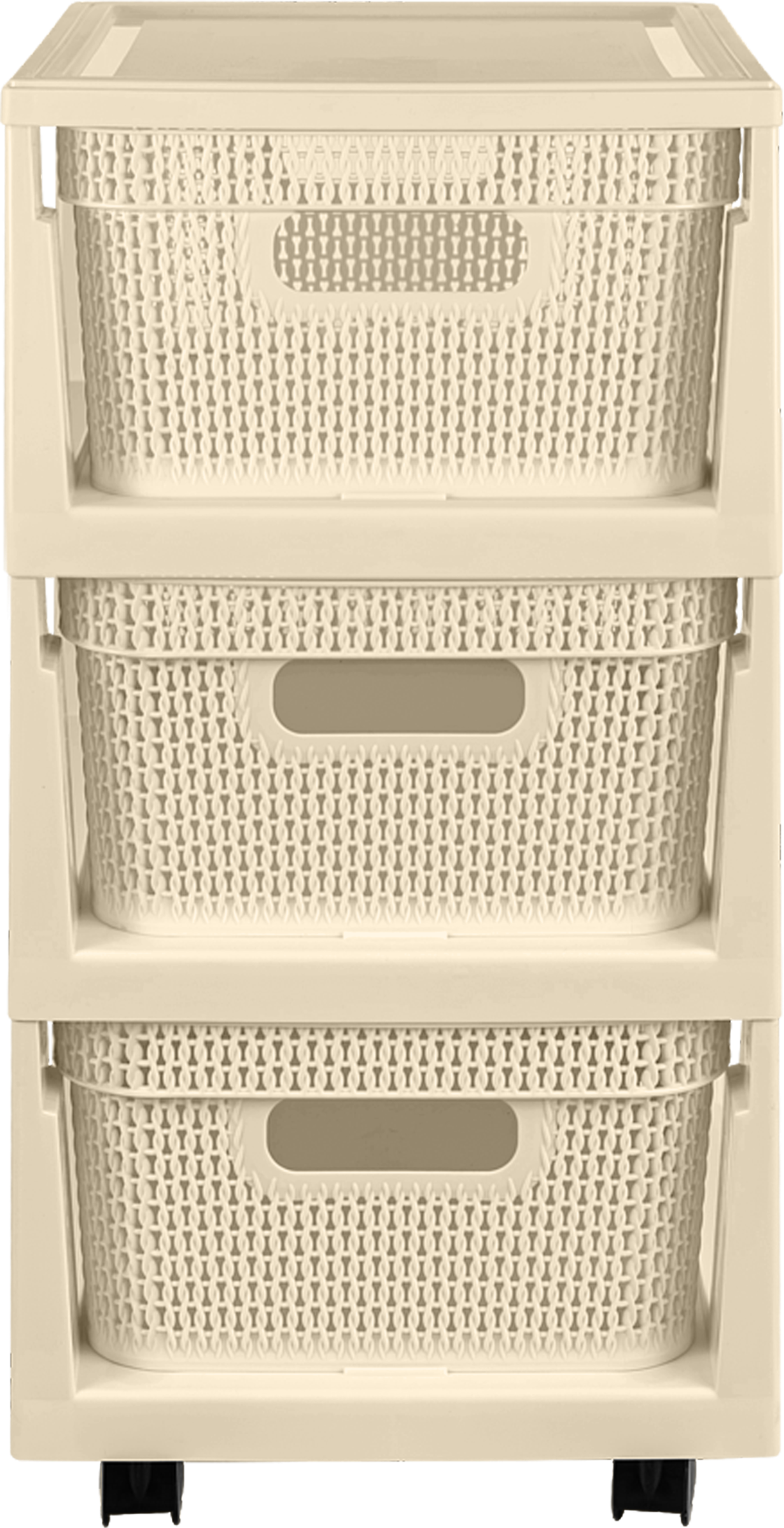 Изображение товара Комод KEEPLEX Ajur 37х30х56,3см с тремя секциями на колесиках