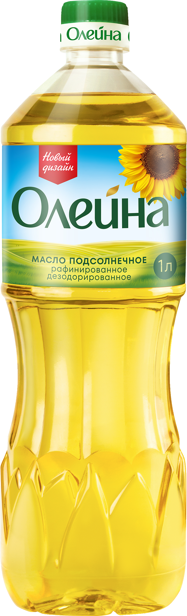 Изображение товара Масло подсолнечное ОЛЕЙНА рафинированное дезодорированное 1-й сорт, 1л