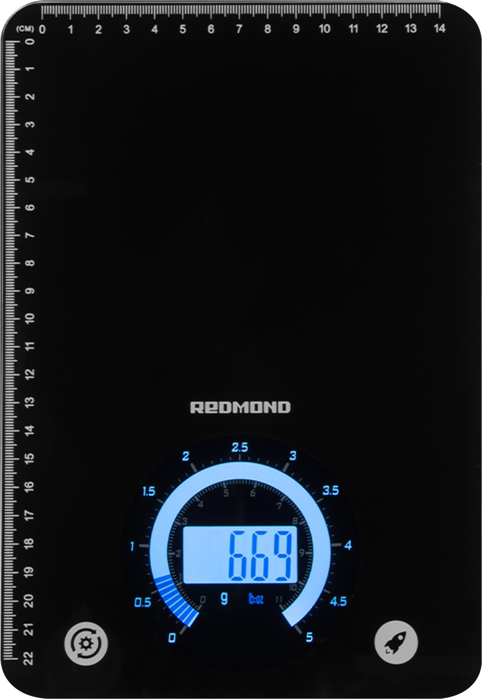 Изображение товара Кухонные электронные весы REDMOND RS-760 черные стекло пластик