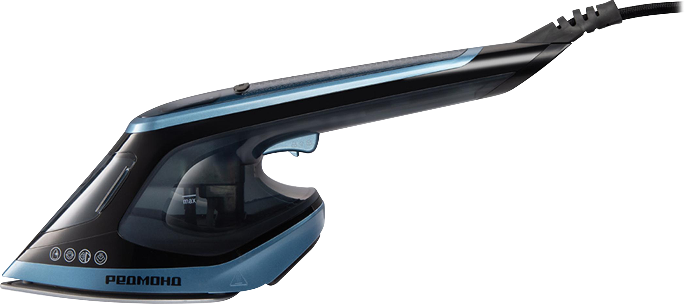 Изображение товара Отпариватель ручной РЕДМОНД черный/синий 1600Вт керамическая подошва