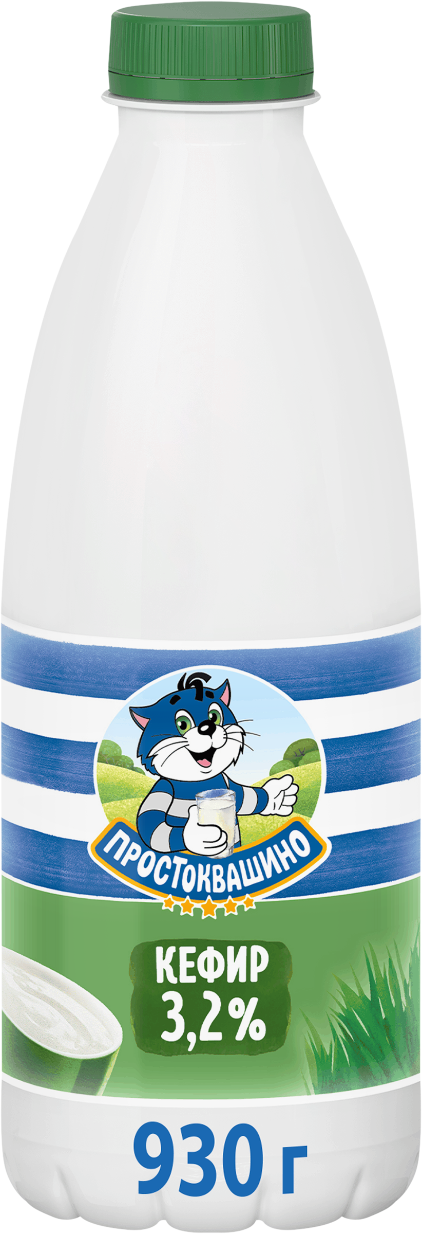 Изображение товара Кефир ПРОСТОКВАШИНО 3,2% без змж, 930г натуральный кисломолочный напиток