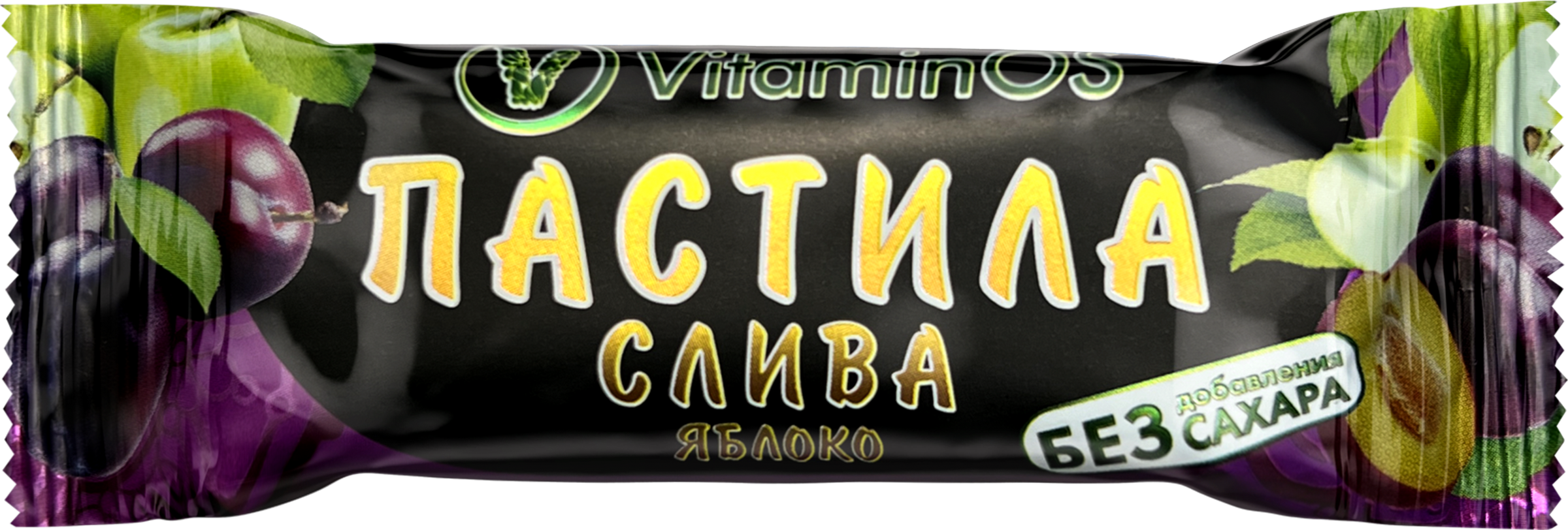 Изображение товара Натуральная пастила VITAMINOS Слива без сахара 40г для веганов и диеты