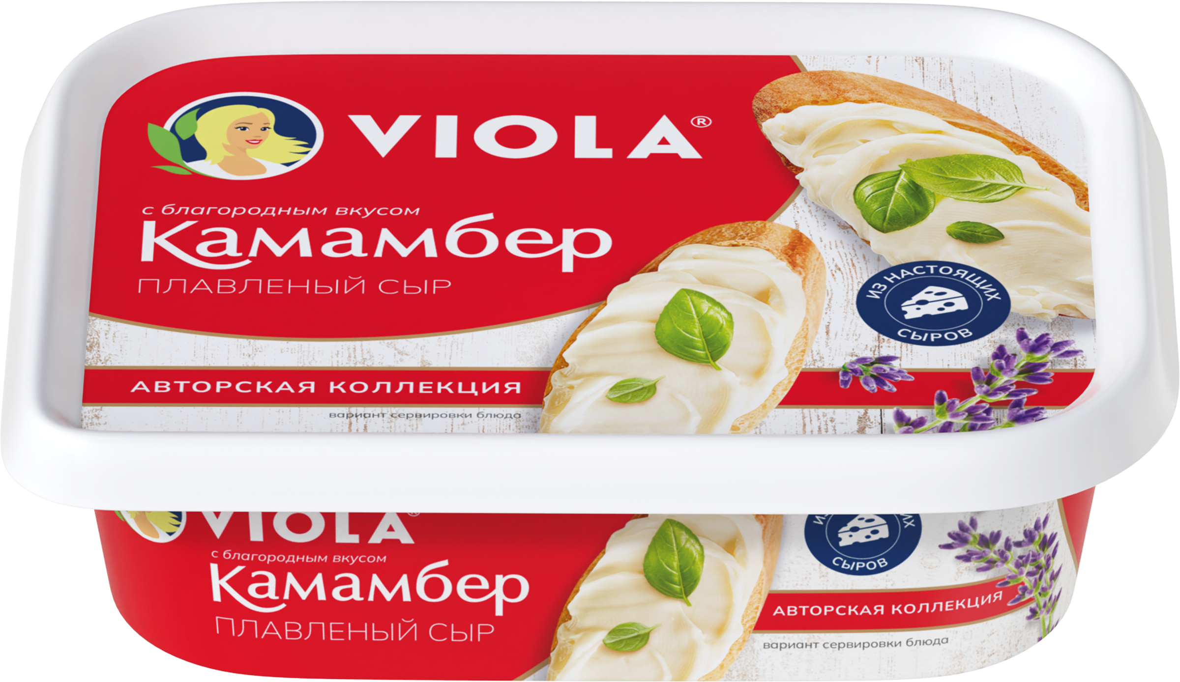 Изображение товара Плавленый сыр VIOLA со вкусом сыра Камамбер 35% 190г натуральный рисковый продукт