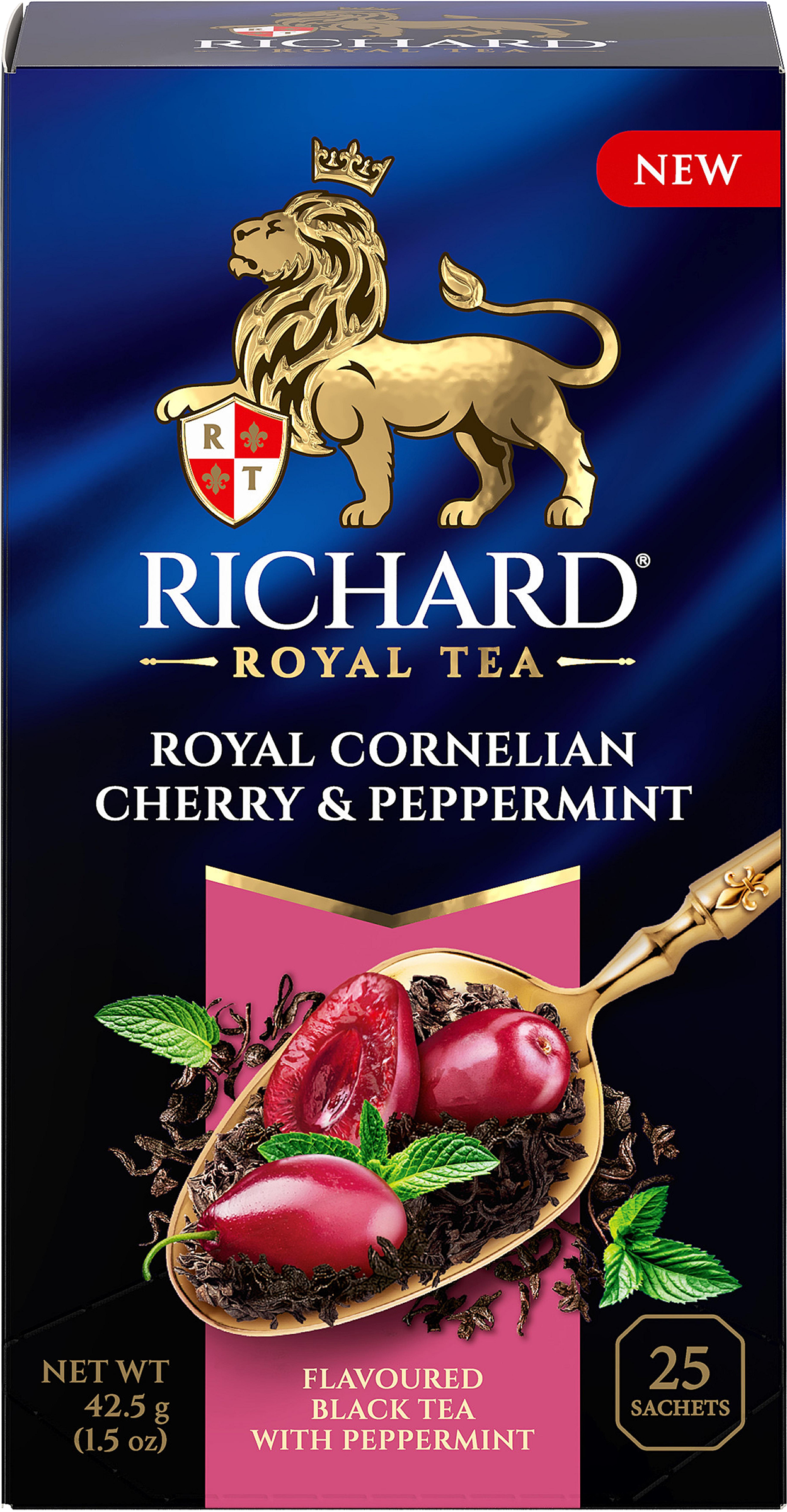 Изображение товара Чай черный RICHARD Royal Cornelian Cherry&Peppermint 25 пакетов натуральный напиток