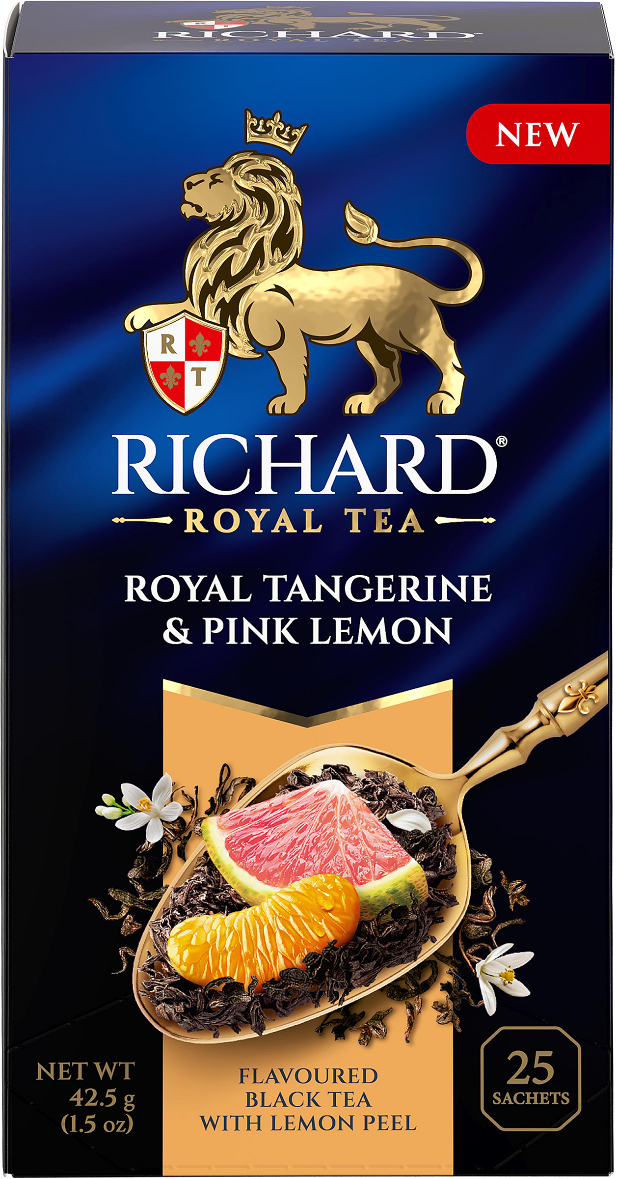 Изображение товара Чай черный RICHARD Royal Tangerine&Pink lemon с мандарином и розовым лимоном, 25 пакетиков