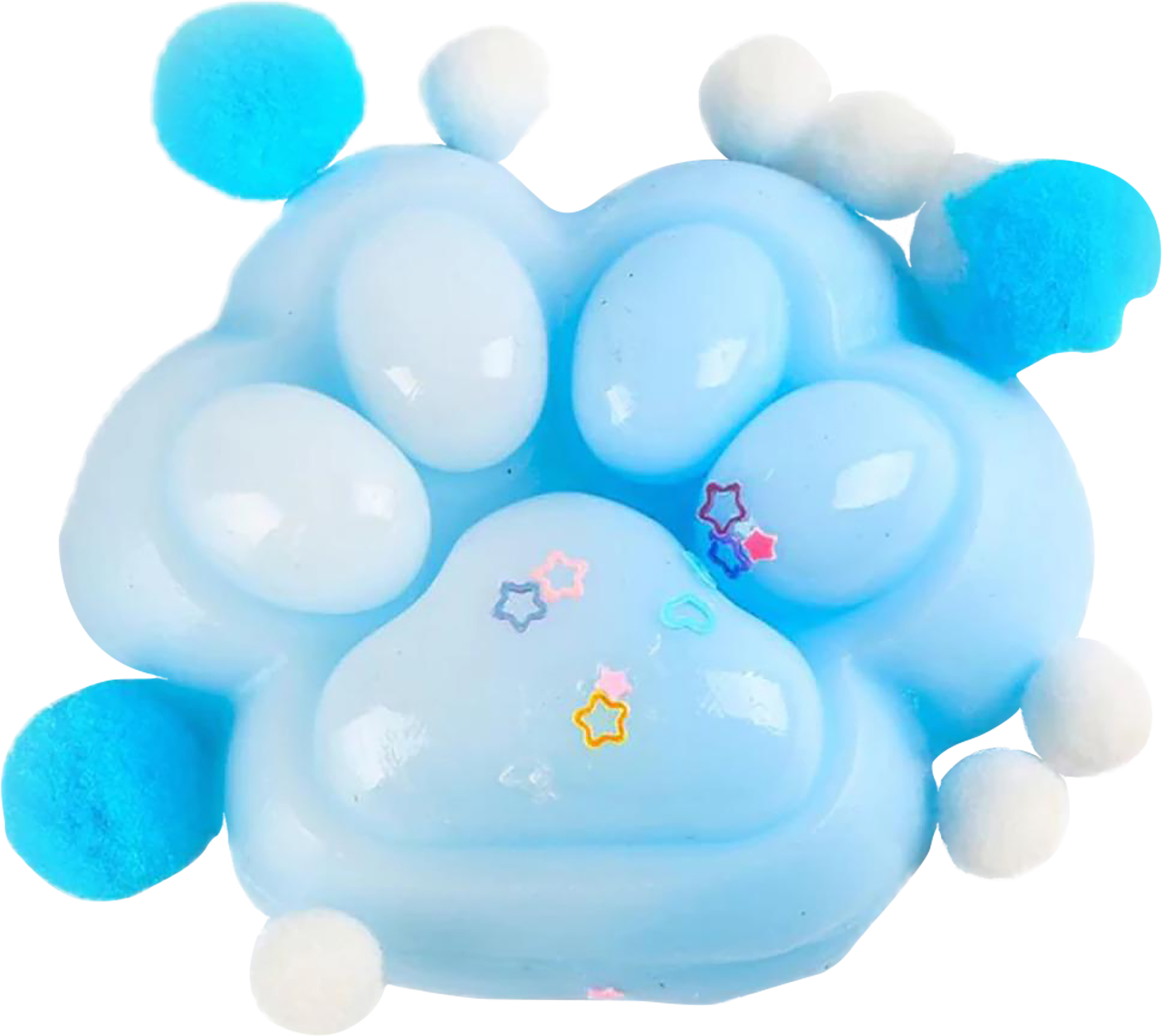 Изображение товара Игрушка-антистресс JOLLY JOT цветная кошачья лапка с помпонами