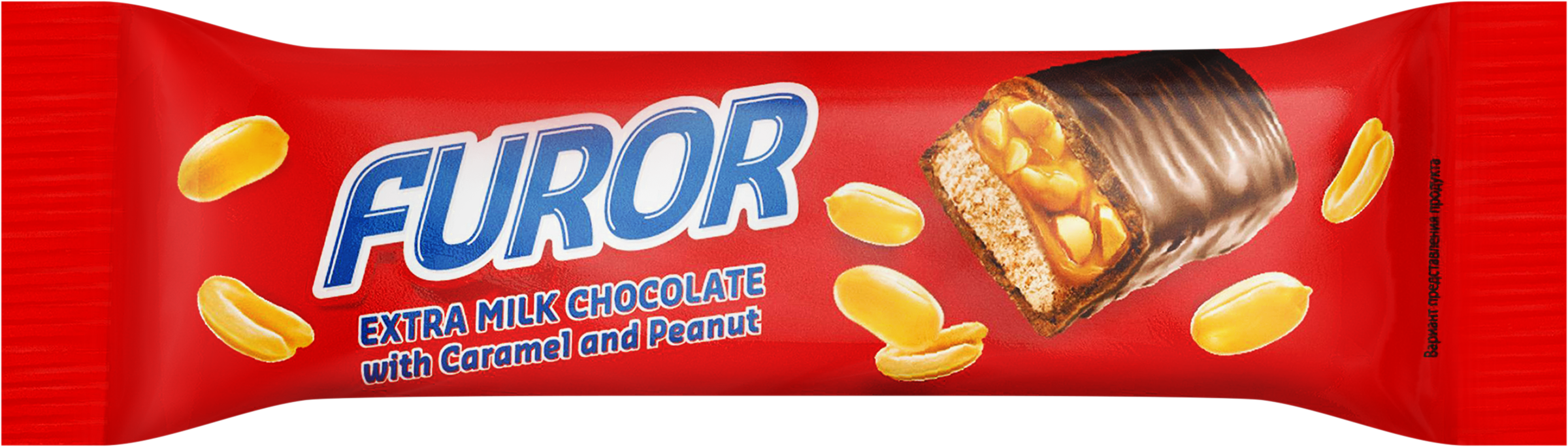 Изображение товара Батончик FUROR с мягкой карамелью и арахисом, глазированный, 45г