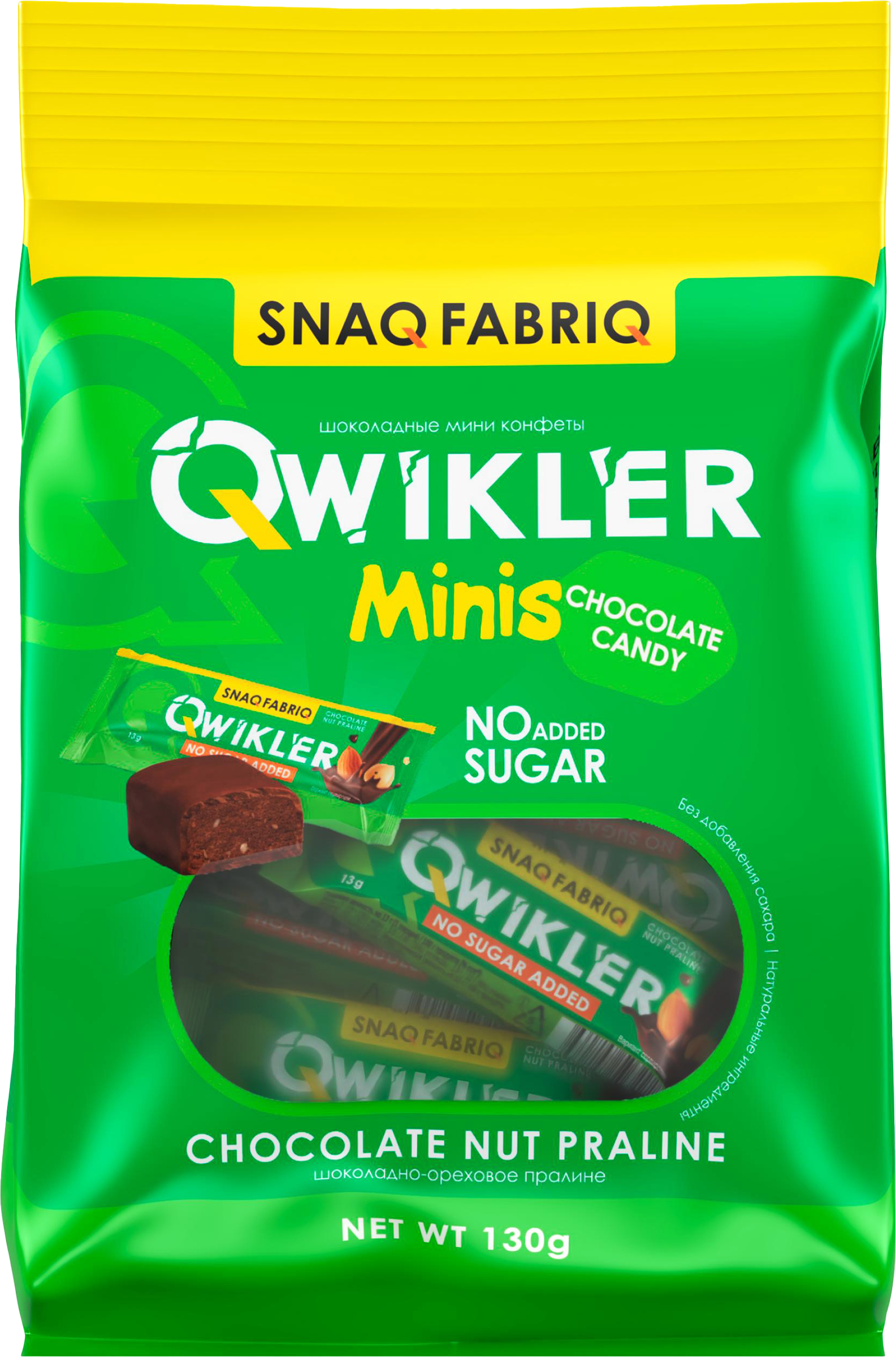 Изображение товара Протеиновый батончик SNAQ FABRIQ Шоколадно-ореховое пралине глазированный 130г