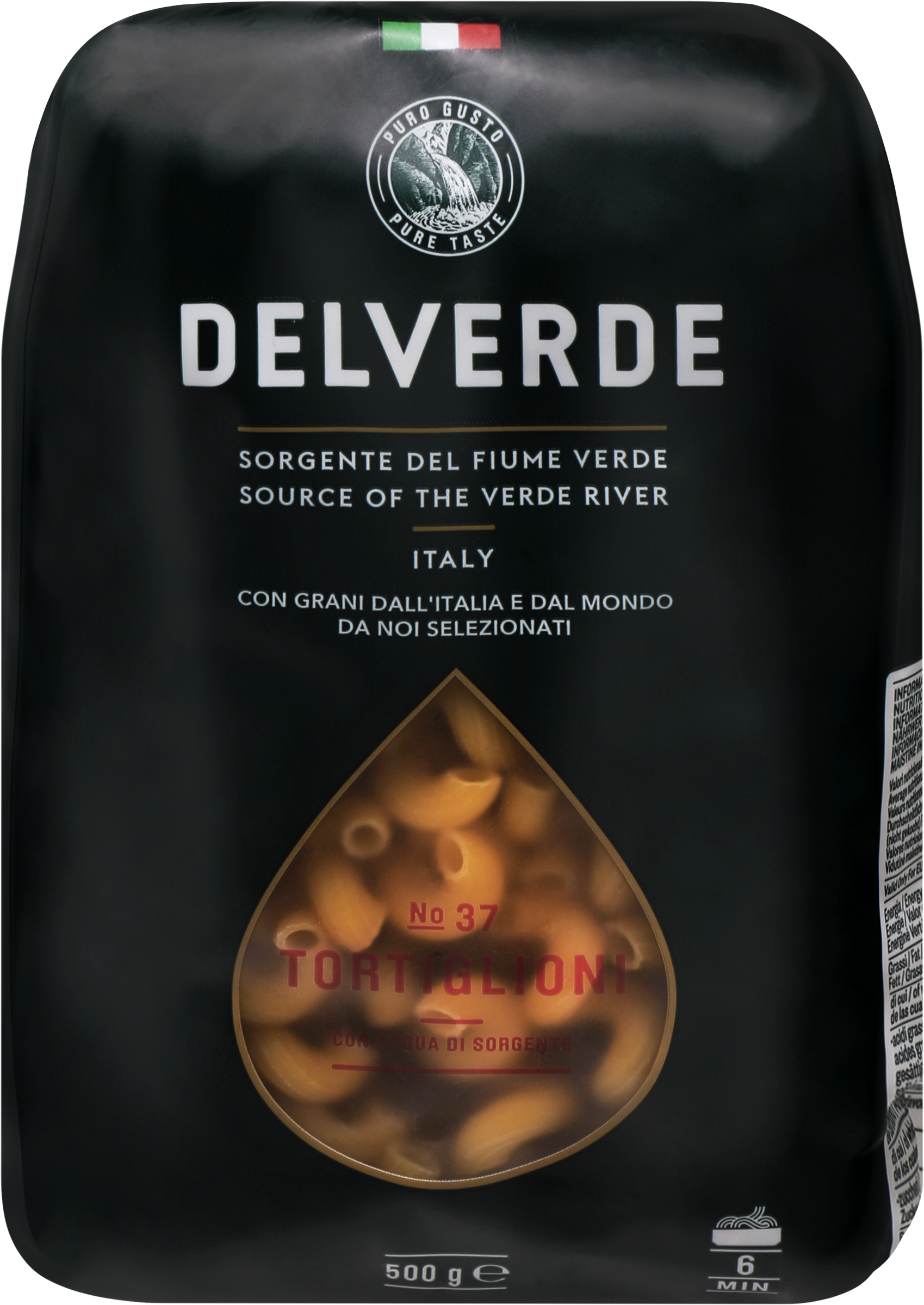 Изображение товара Макароны DELVERDE No037 Тортильони 500г - итальянские высококачественные макароны