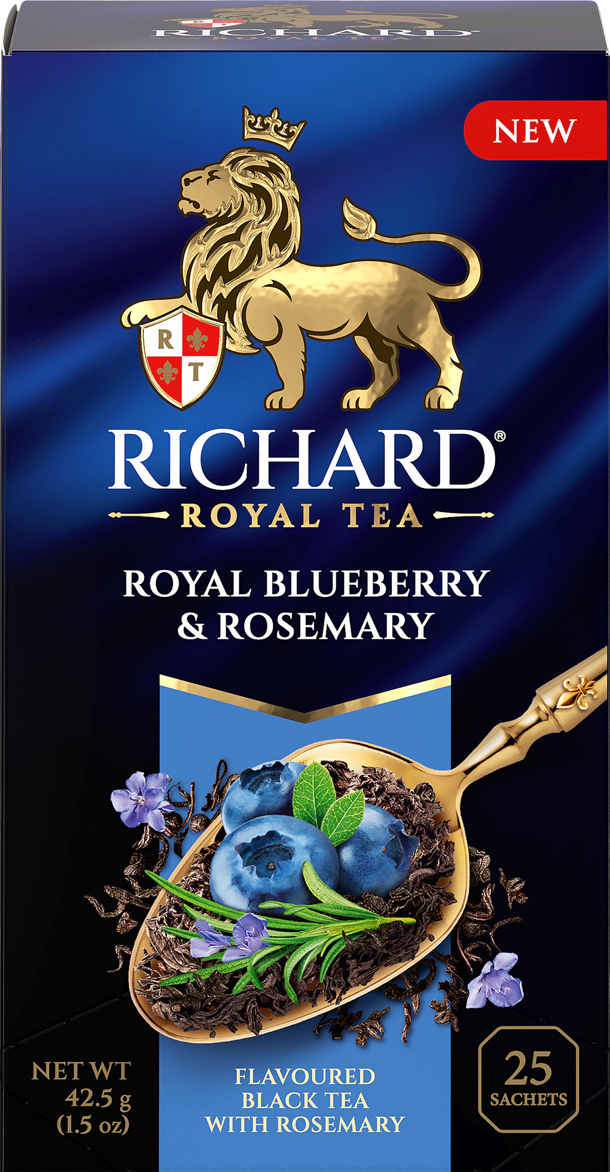 Изображение товара Чай черный RICHARD Royal Blueberry&Rosemary с голубикой и розмарином упаковка