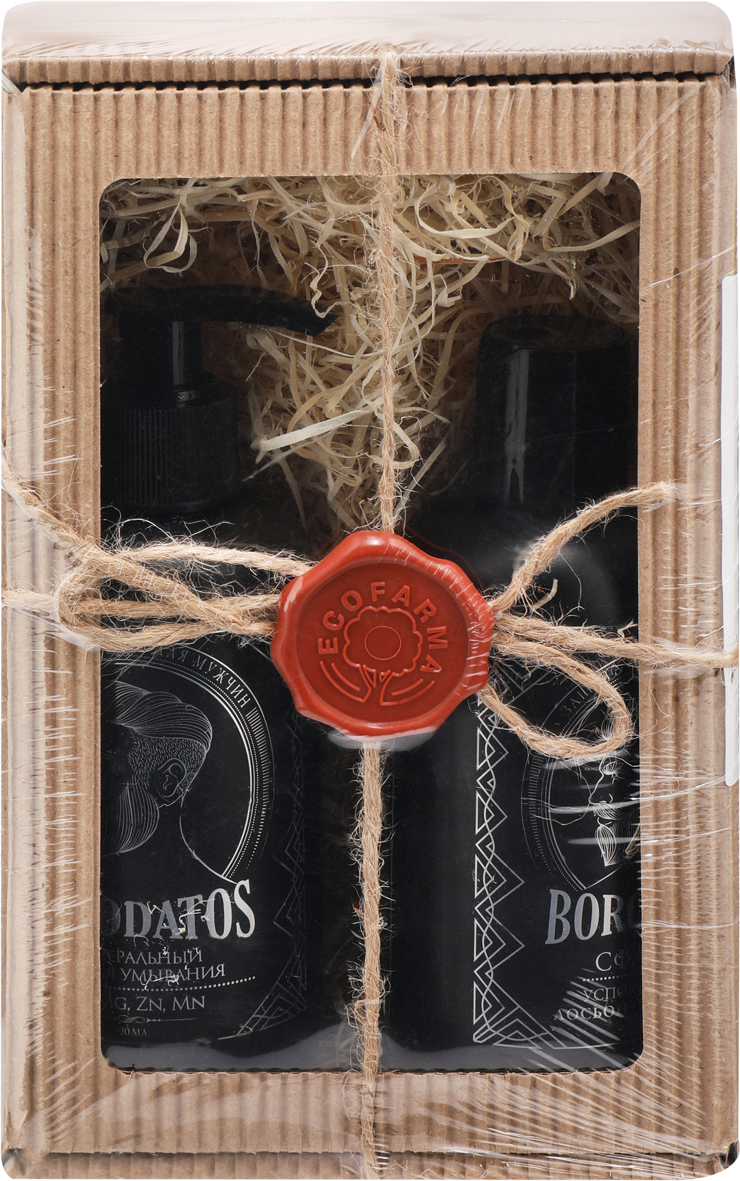 Изображение товара Подарочный набор BORODATOS Гель для умывания и Лосьон после бритья 390 мл