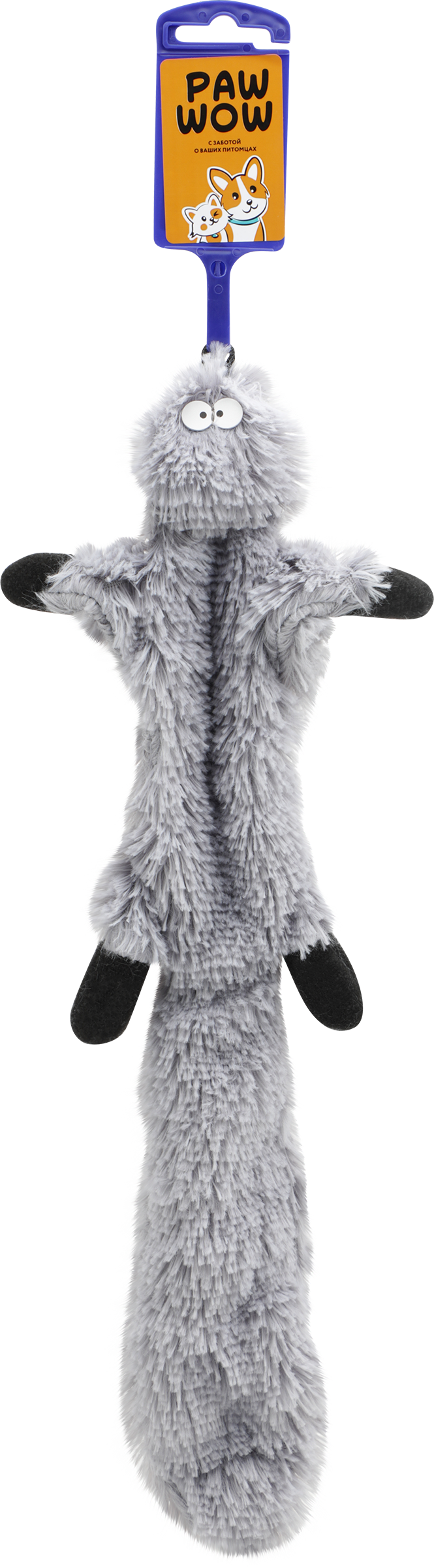 Изображение товара Игрушка для собак PAW WOW Белка летяга с пищалкой 46см мягкая безопасная