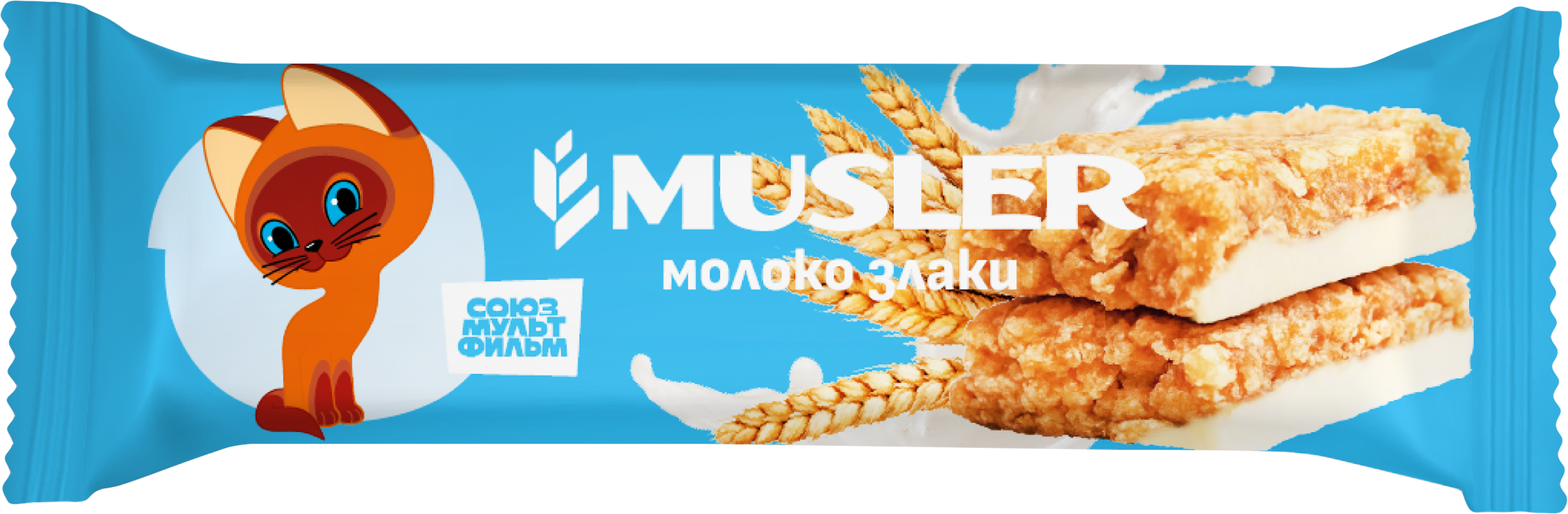 Изображение товара Батончик-мюсли MUSLER Молоко и злаки, глазированный, 30г