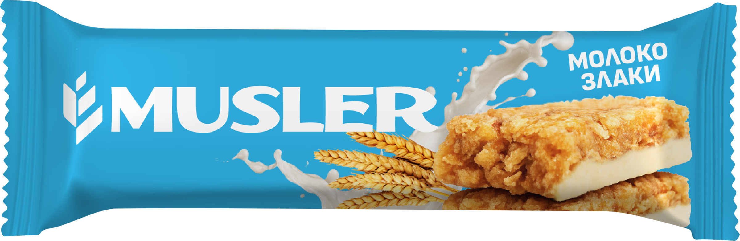Изображение товара Батончик-мюсли MUSLER Молоко и злаки, глазированный, 30г