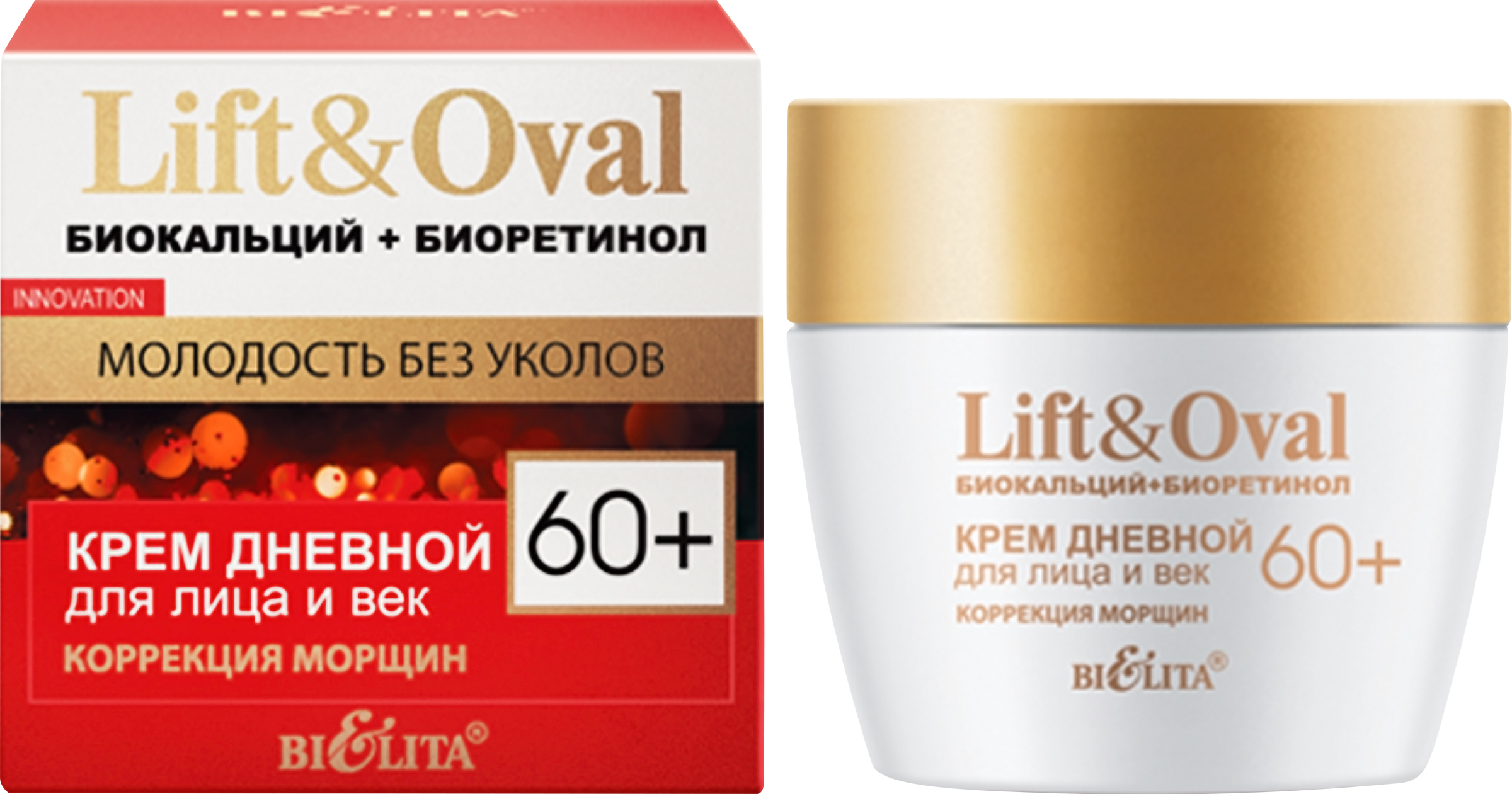 Изображение товара Крем для лица и век БЕЛИТА Lift&oval 60+ для антивозрастного ухода