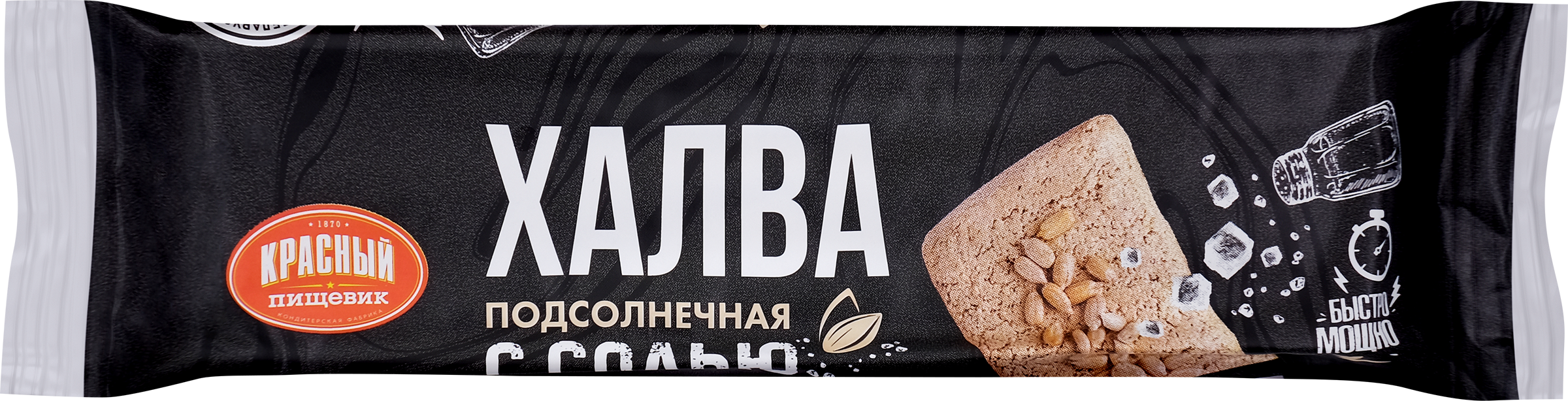 Изображение товара Халва подсолнечная КРАСНЫЙ ПИЩЕВИК с солью, 60г