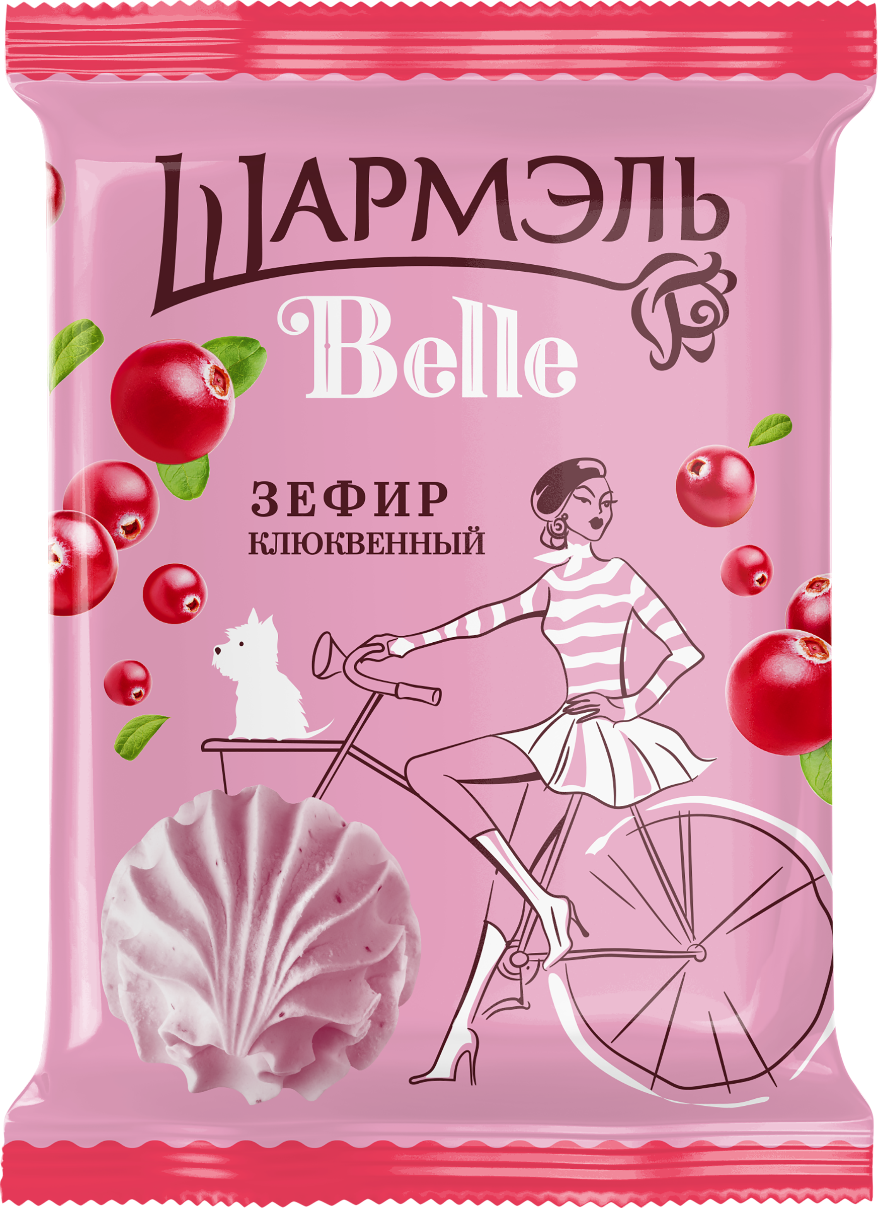 Изображение товара Зефир ШАРМЭЛЬ Belle клюквенный 150г натуральный десерт с ягодным вкусом