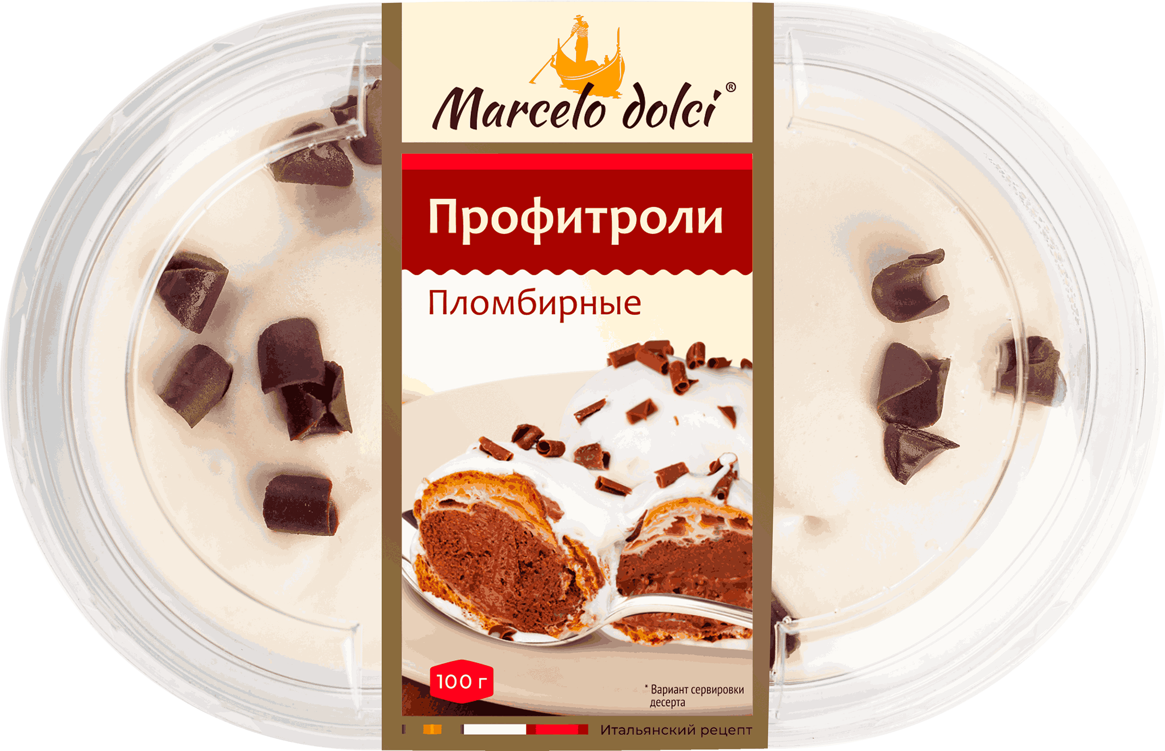 Изображение товара Профитроли MARCELO DOLCE пломбирные, 100г