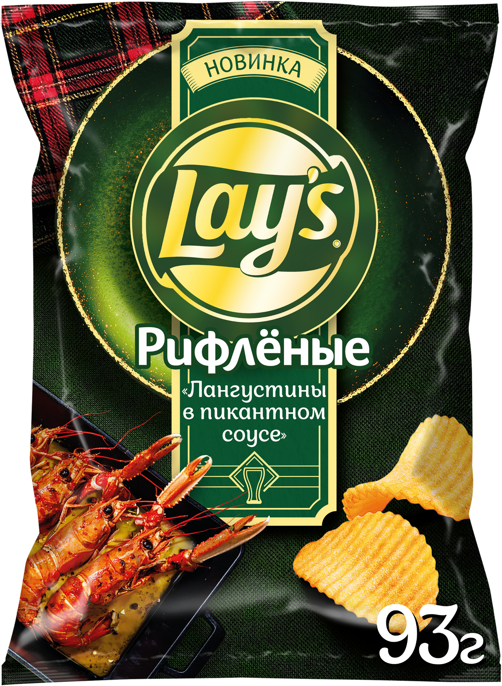 Изображение товара Чипсы картофельные LAY'S Рифленые, со вкусом лангустины в пикантном соусе, 93г