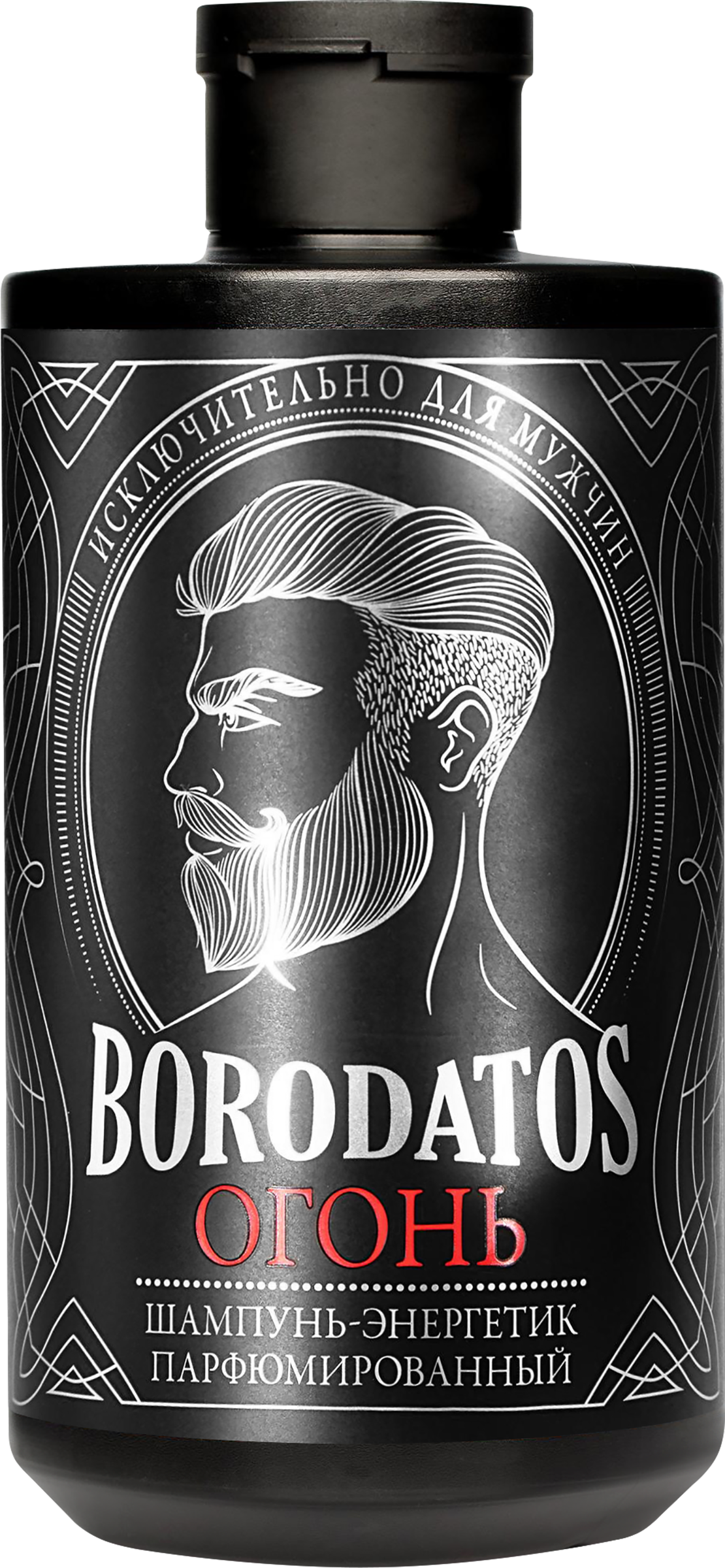 Изображение товара Шампунь BORODATOS Огонь энергетик 400мл для всех типов волос мужской уход