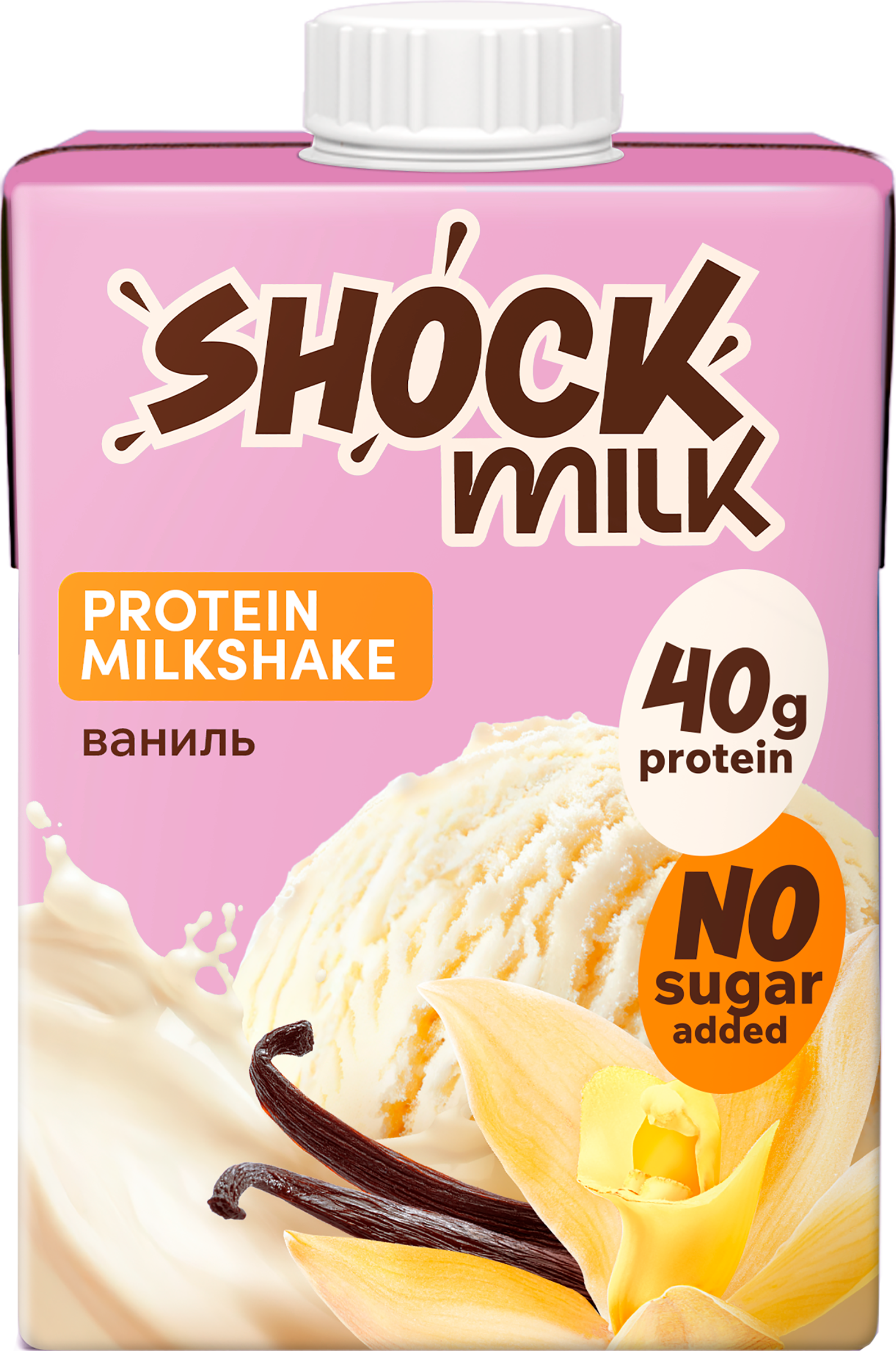 Изображение товара Коктейль молочный SHOCK MILK высокобелковый обезжиренный ваниль