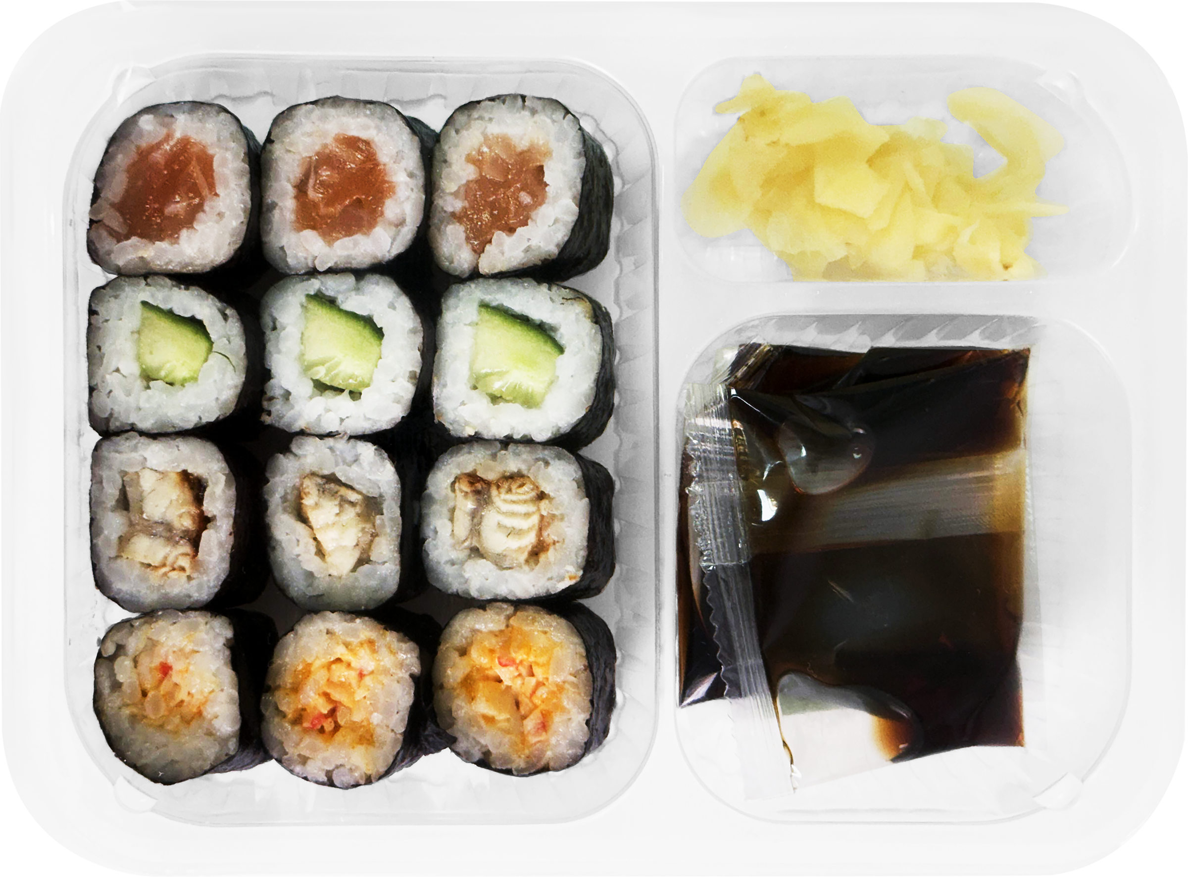 Изображение товара Ассорти роллов ЙУМИ Киото малое 195г классические японские роллы свежие готовое блюдо